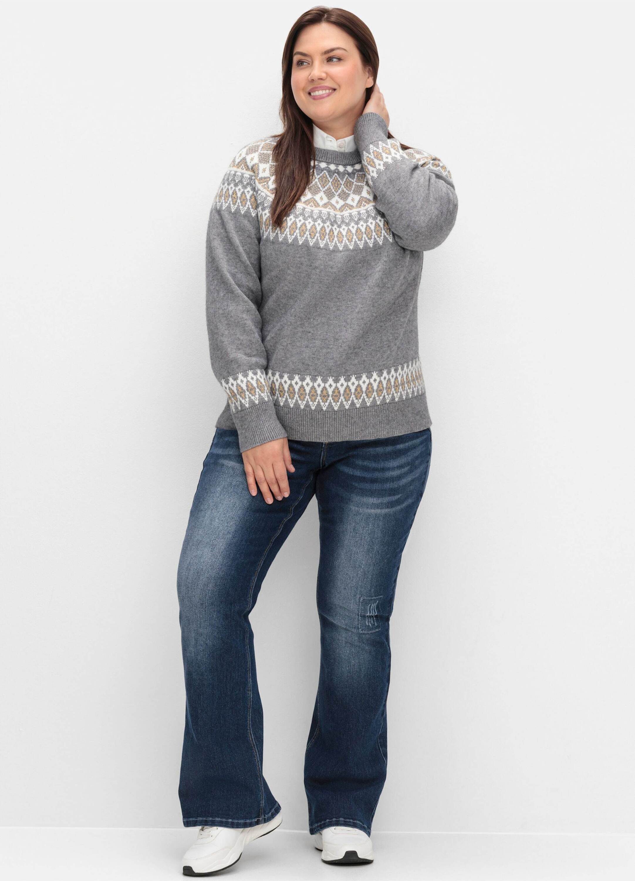 sheego by Joe Browns Strickpullover Strickpullover Langarm mit Norwegermuster