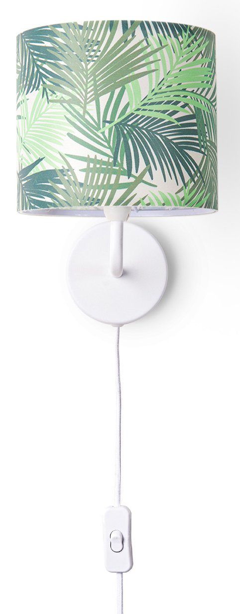 534, Home Büro Ostende Lampe Palme Lampenschirm ohne Leuchtmittel, Wandleuchte Jungle Schlafzimmer Wohnzimmerlampe Paco