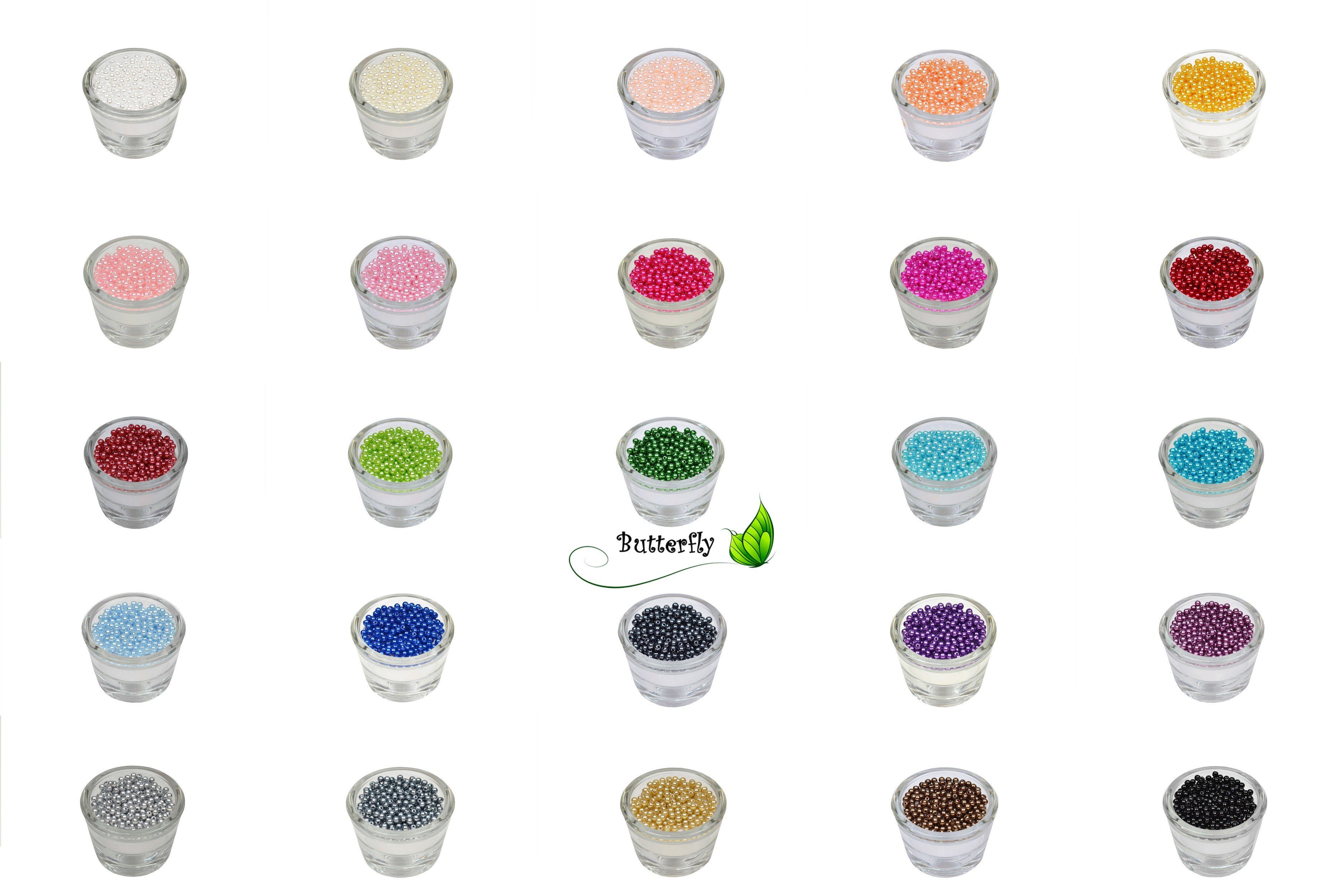 Creativery Bastelperlen, 200 Wachsperlen 4mm