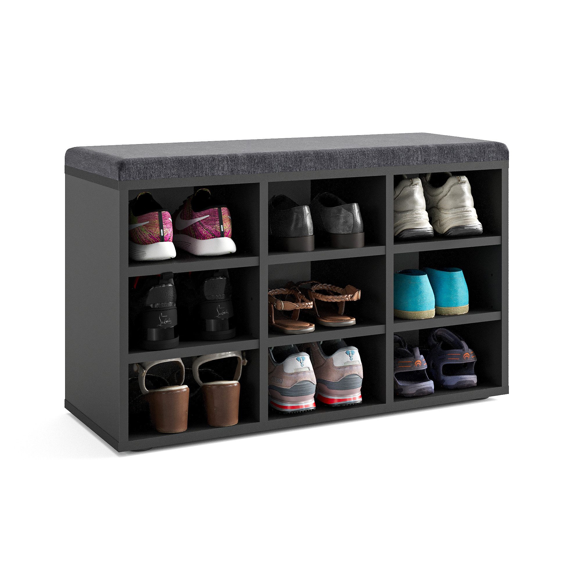 KOMTO Schuhbank Schuhregal mit Sitzfläche Flur günstig online kaufen