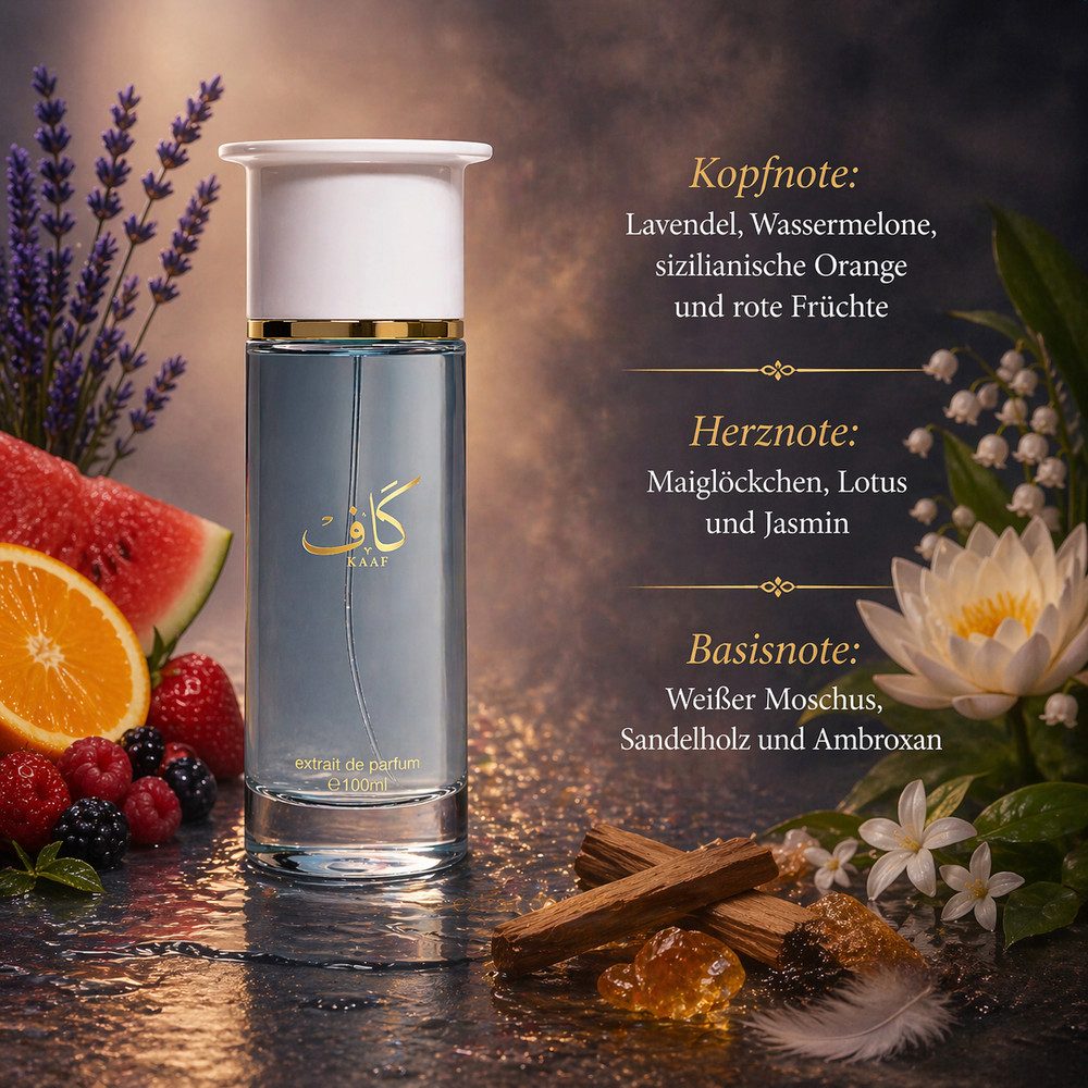 Ahmed Al Maghribi Duft-Set Ahmed Al Maghribi KAAF Extrait de Parfum + Parfümzerstäuber (leer) Set