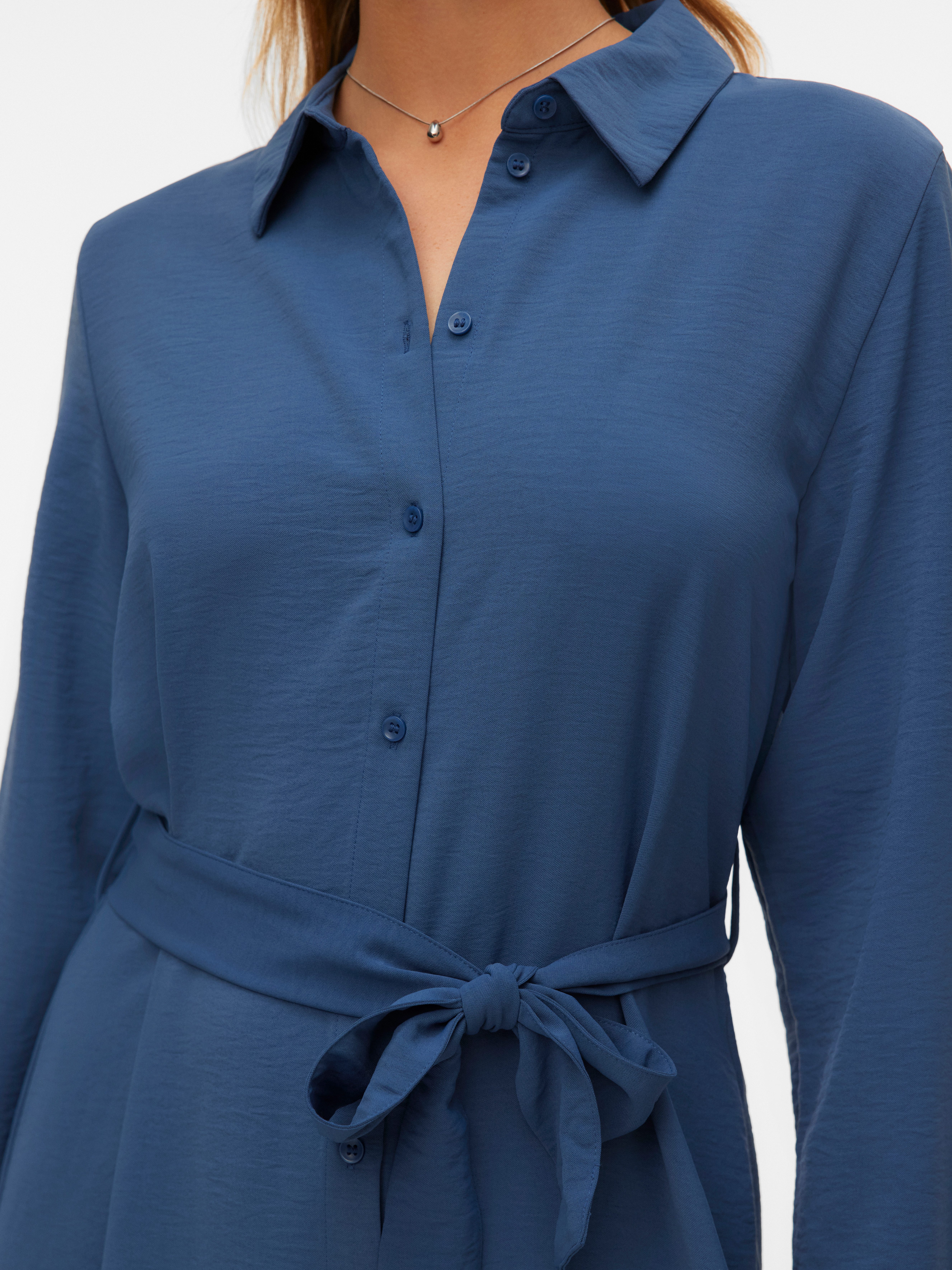 Vero Moda Midikleid VMESME LS CALF SHIRT DRESS WVN GA Sommerkleid günstig online kaufen
