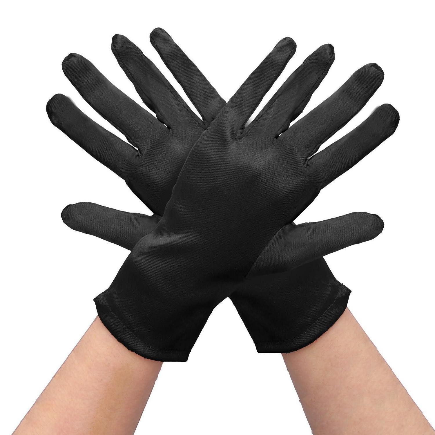 LuxusKollektion Kostüm Satin Handschuhe Elegant Schwarz
