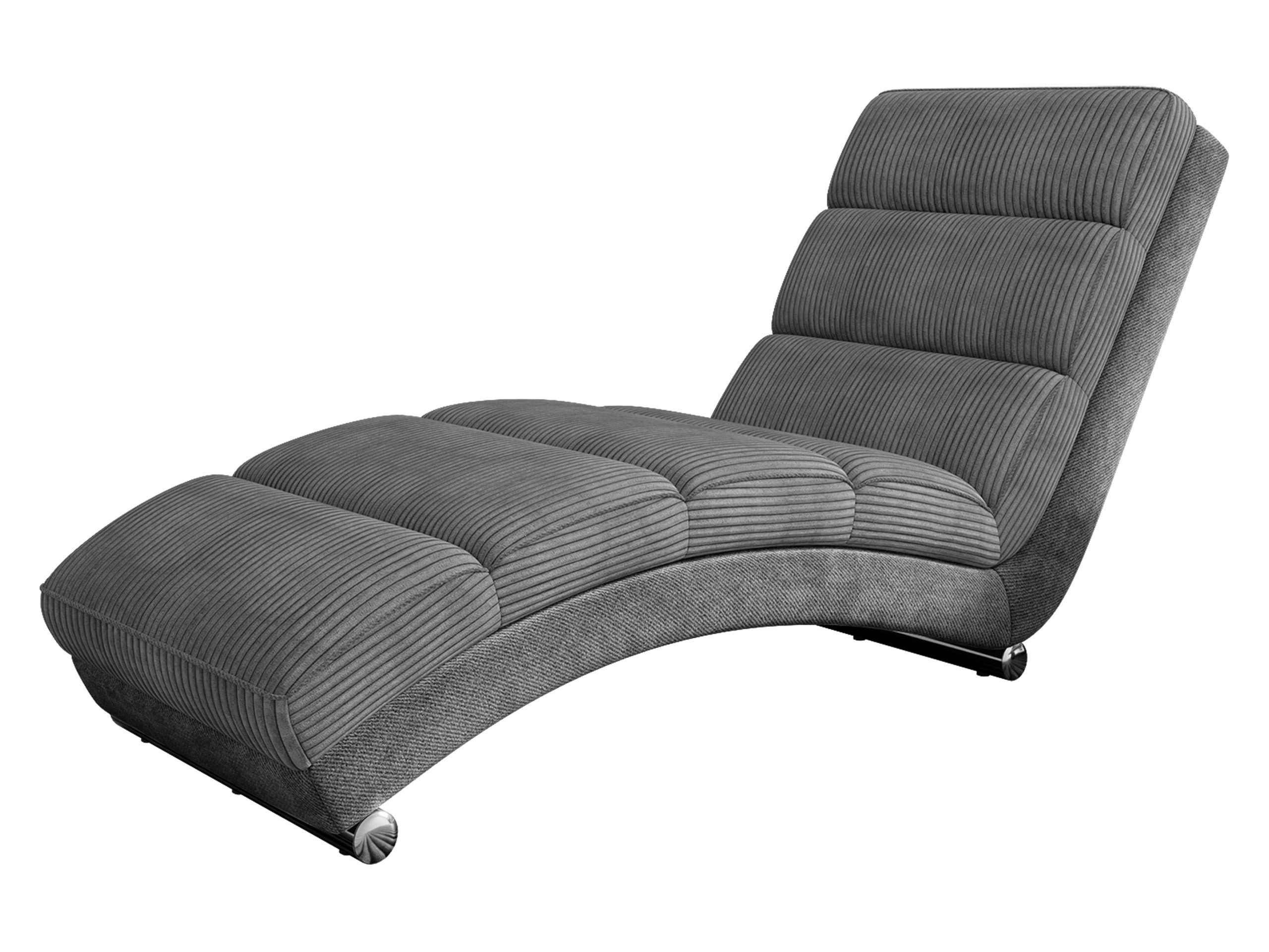 MIRJAN24 Sessel Holiday Cord, mit verchromte Füße, 180x62x84 cm