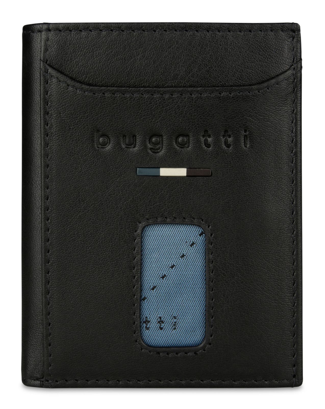 bugatti Kartenetui Card Case, aus echtem Rindsleder mit RFID-Blocker Schutz