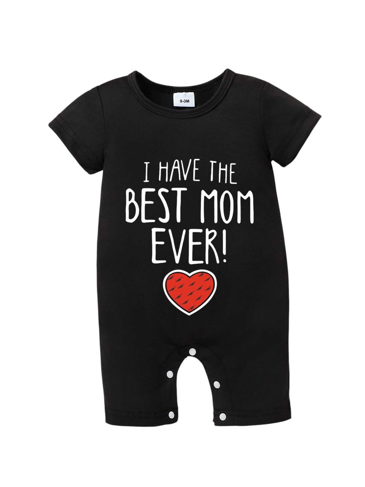 Gluckids Strampler Unisex-Baby-Krabbelbody, lässige Outfits Sommerkleidung mit Drucken (1-tlg) Mädchen und Junge Outfits zum Muttertag, Loungewear, Pyjamas