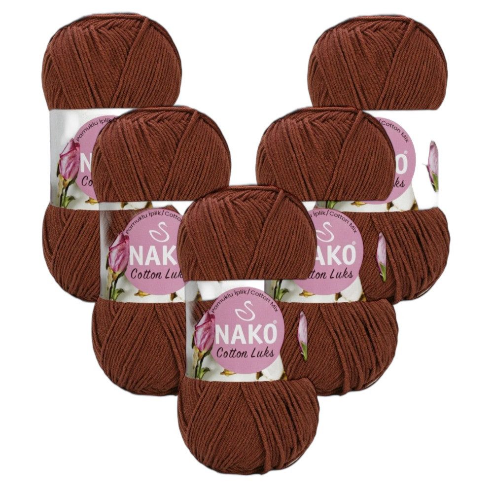 NAKO 5 x NAKO Cotton Luks Häkelwolle, 330 m
