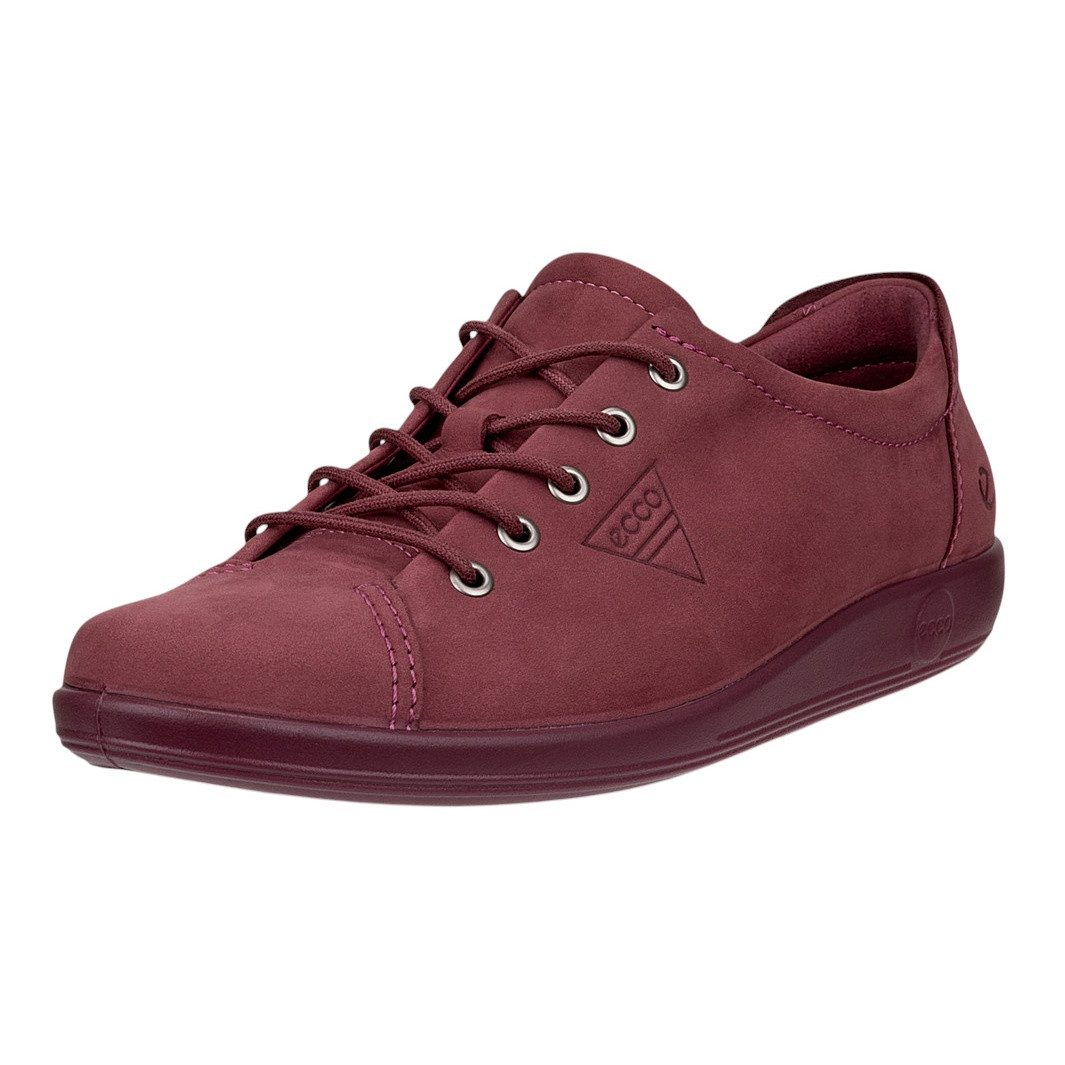 Ecco Soft 2.0 Tie (leichte und flexible Sohle) weinrot Damen Sneaker günstig online kaufen