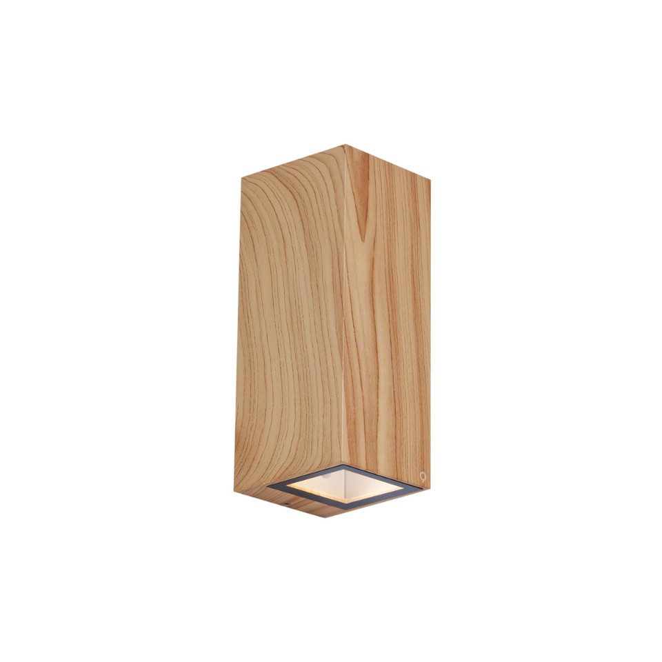 Qazqa Außen-Wandleuchte Baleno, ohne Leuchtmittel, Warmweiß, QAZQA Außen Wand­leuchte, gu10, Naturel, Aluminium, Skandinavisch