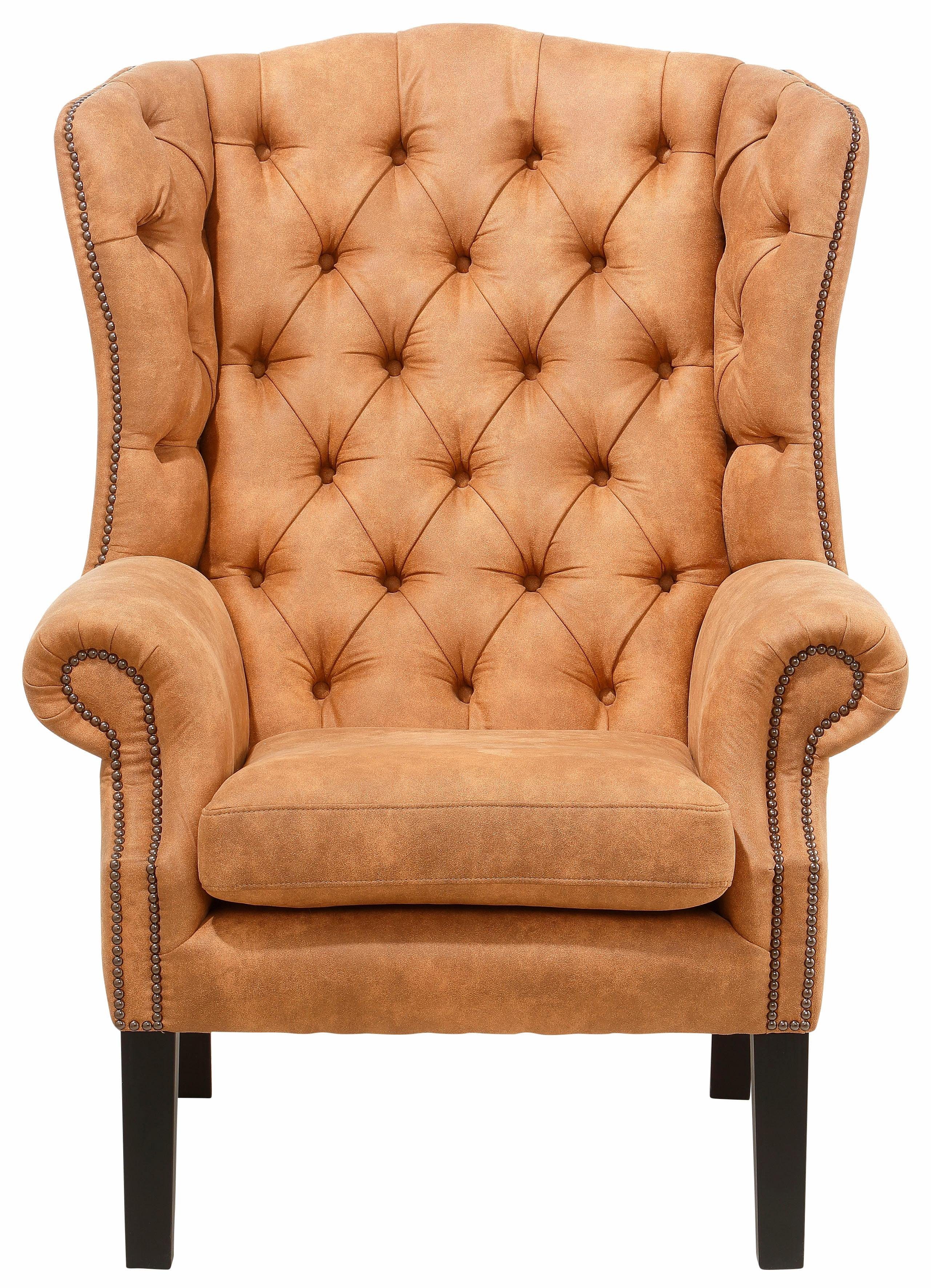 Home affaire Sessel Bedford Ohrensessel Chesterfield, mit aufwendiger Knopfheftung und geschwungenen Armlehnen