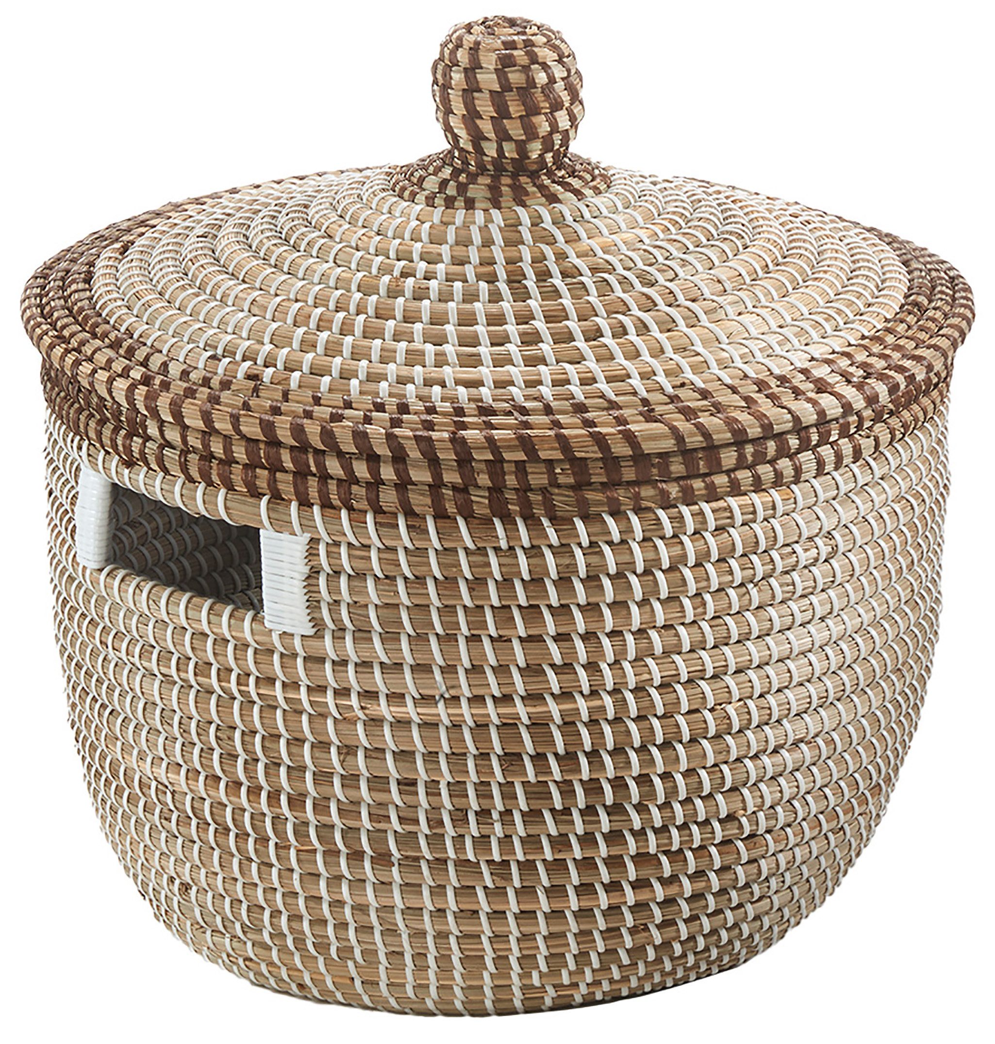Kobolo Aufbewahrungskorb Schlangenkorb Korb BOA aus Seegras inkl. Deckel (Stück, 1 St., Stück), Korb mit Deckel