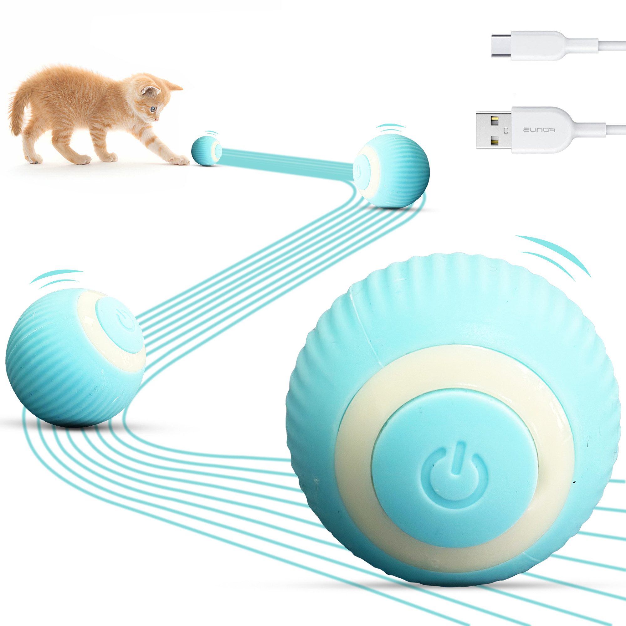 Petsation Tier-Intelligenzspielzeug Petsation Elektrischer Katzenball – Int günstig online kaufen