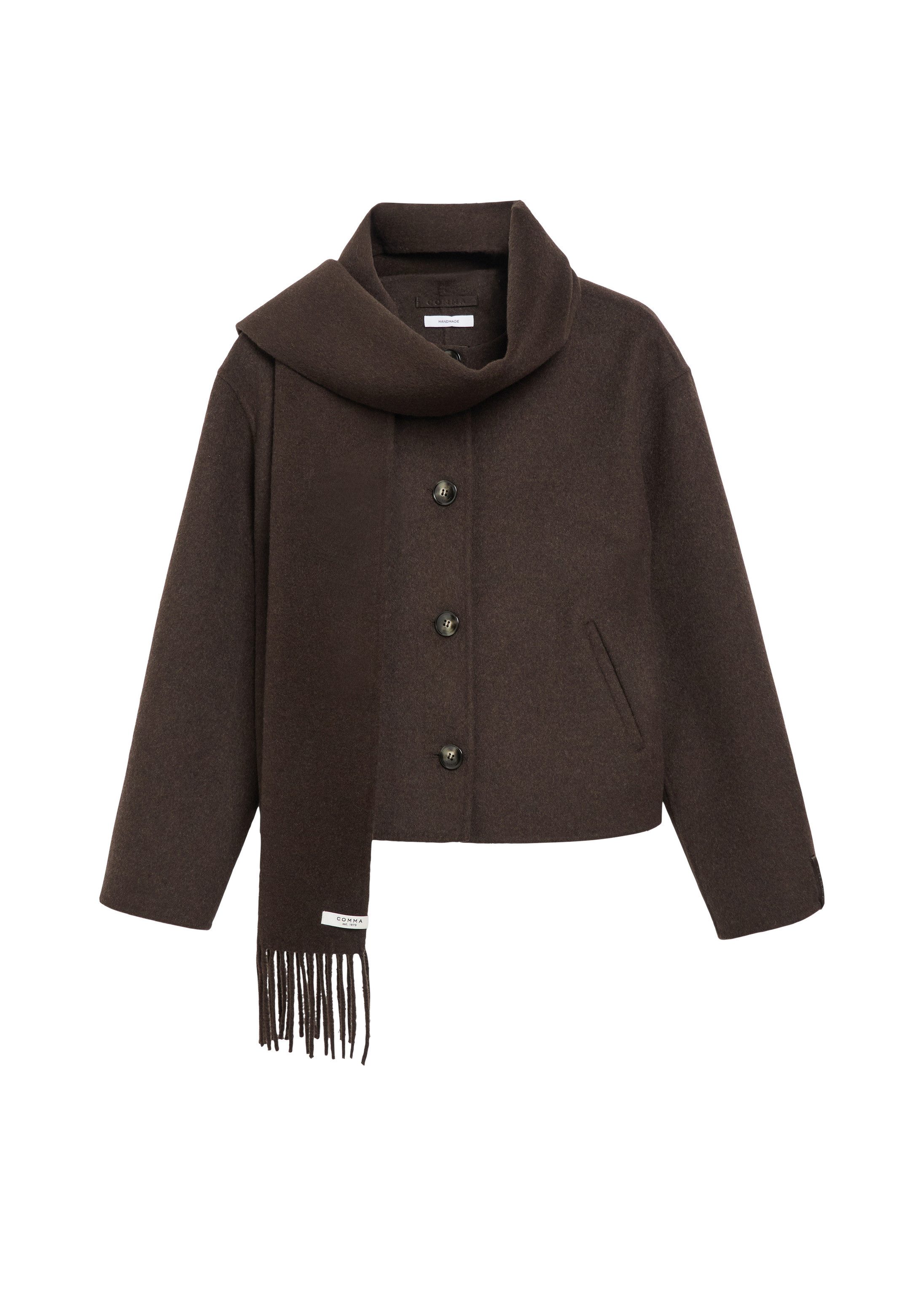 comma Funktionsjacke Outdoor-Jacke Doubleface-Jacke mit abnehmbarem Schal – Bild 2 von 5