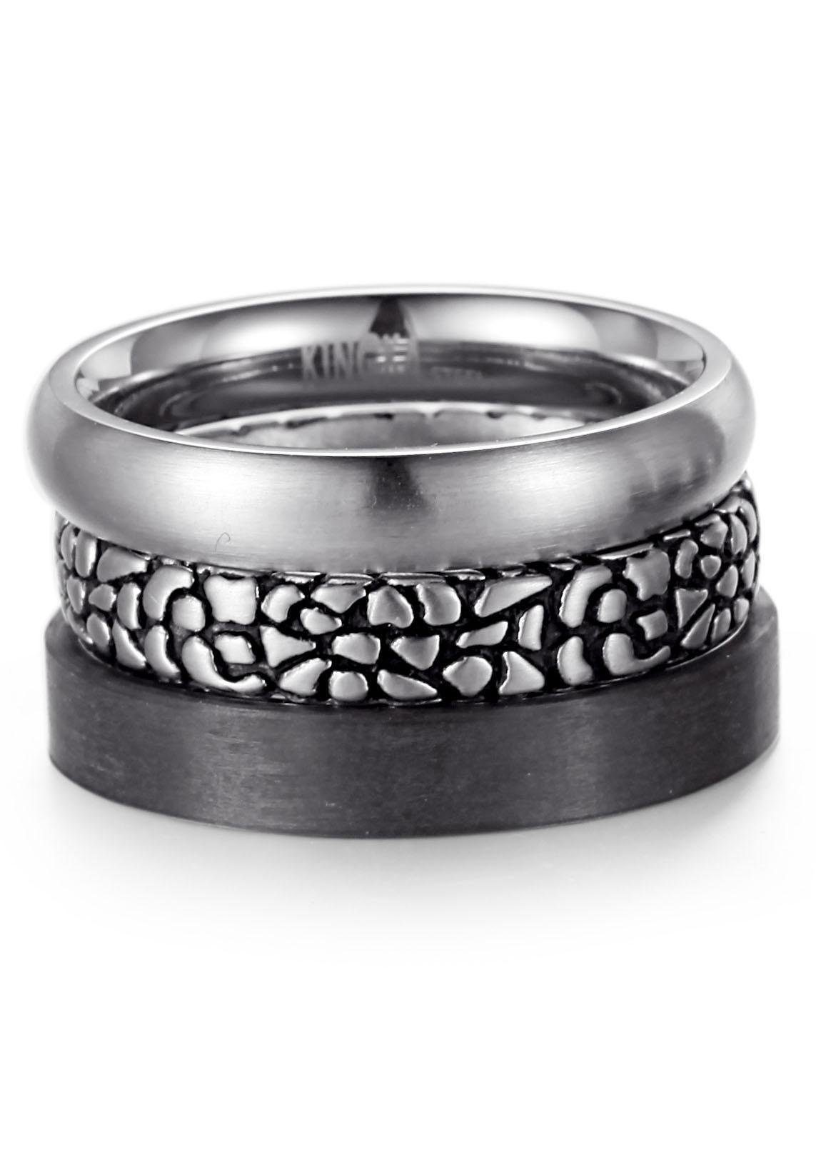 Kingka Ring-Set STR6224BK (Set, 3-tlg) günstig online kaufen