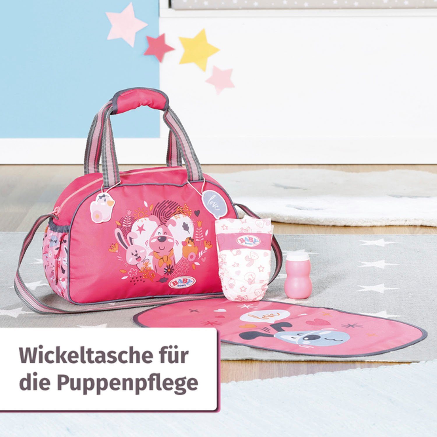Baby Born Puppen Wickeltasche mit Wickelunterlage