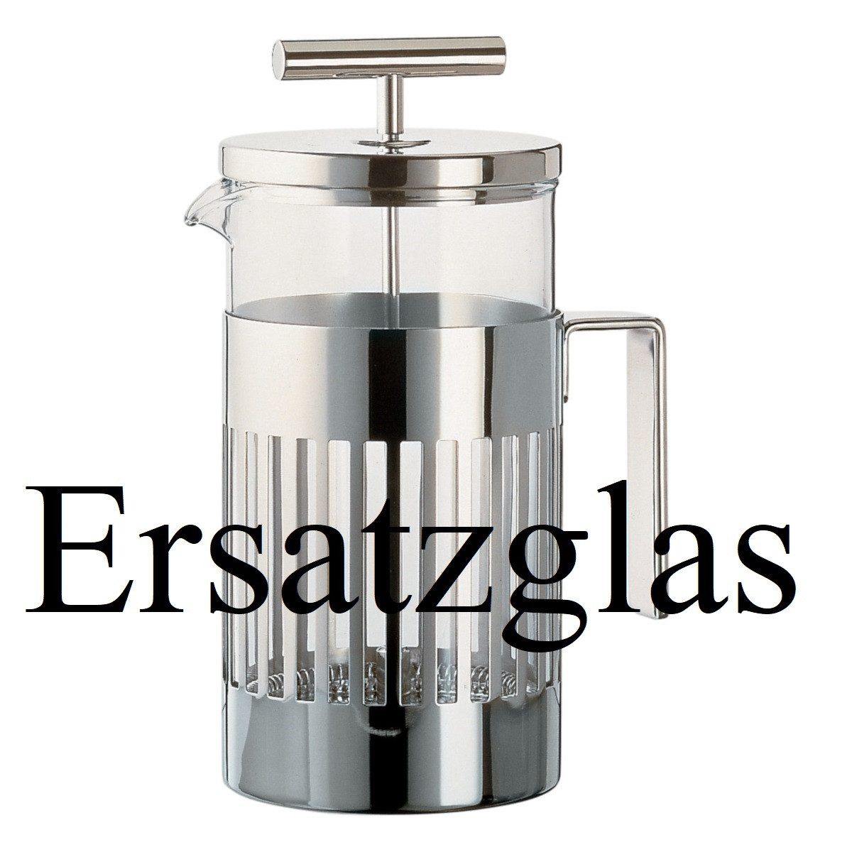 Alessi Kaffeekanne Ersatzglas für Pressfilterkanne 3T, 0.24 l