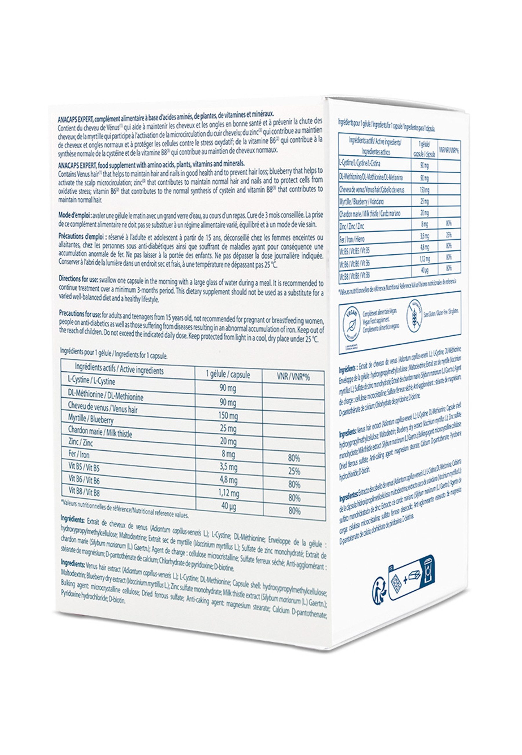 Ducray ANACAPS EXPERT Kapseln, 51.0 g 0.0 ml, hilft Haarausfall vorzubeugen
