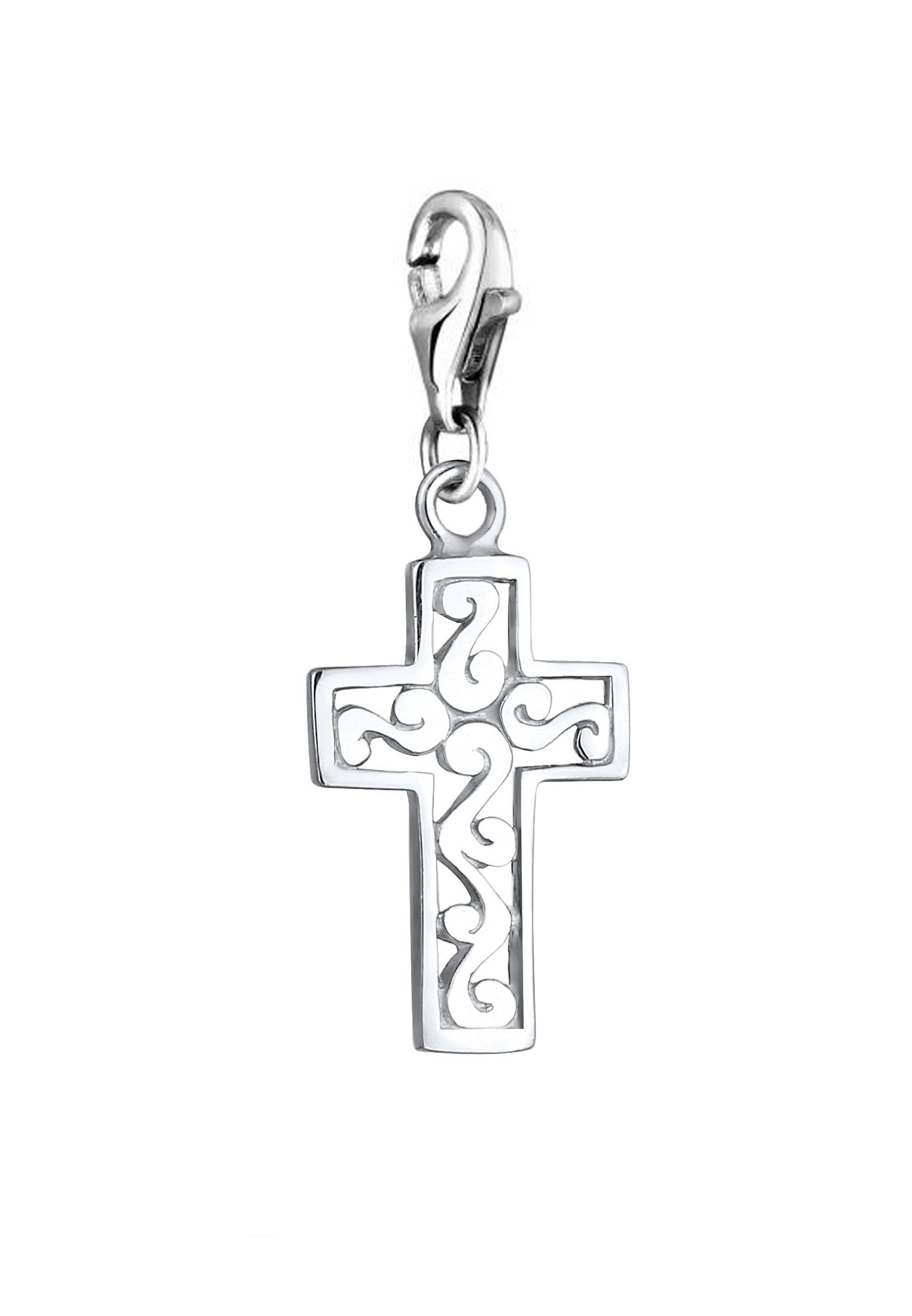 Nenalina Charm-Einhänger Kreuz Symbol Schutz Anhänger Ornament 925 Silber