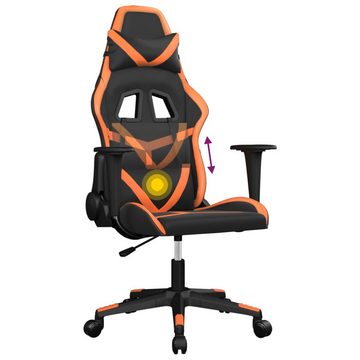 vidaXL Bürostuhl Gaming-Stuhl mit Massagefunktion Schwarz und Orange Kunstleder