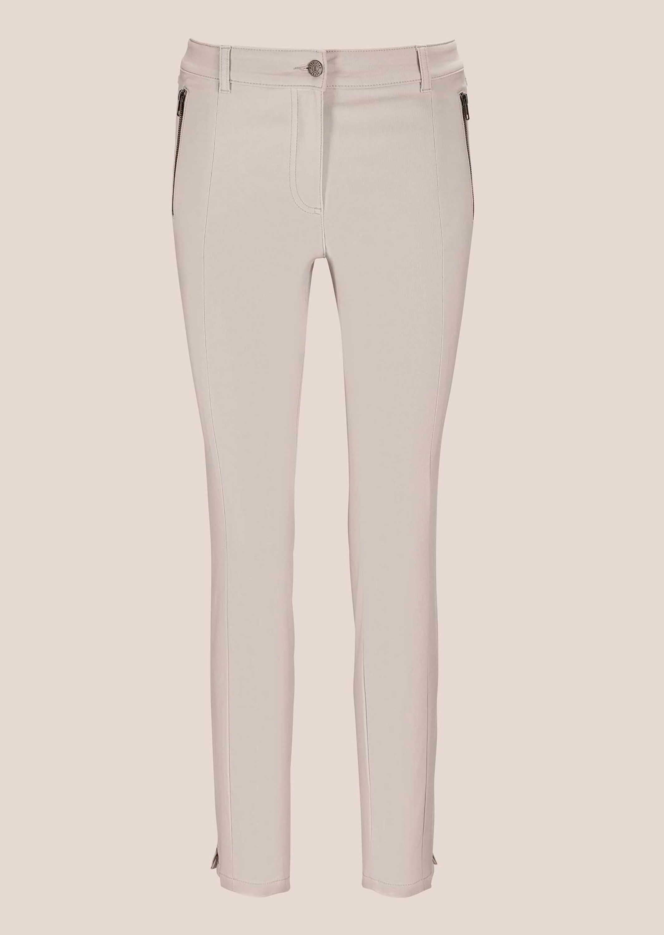 Stoffhose Schmale Skinny-Hose, Zippertaschen