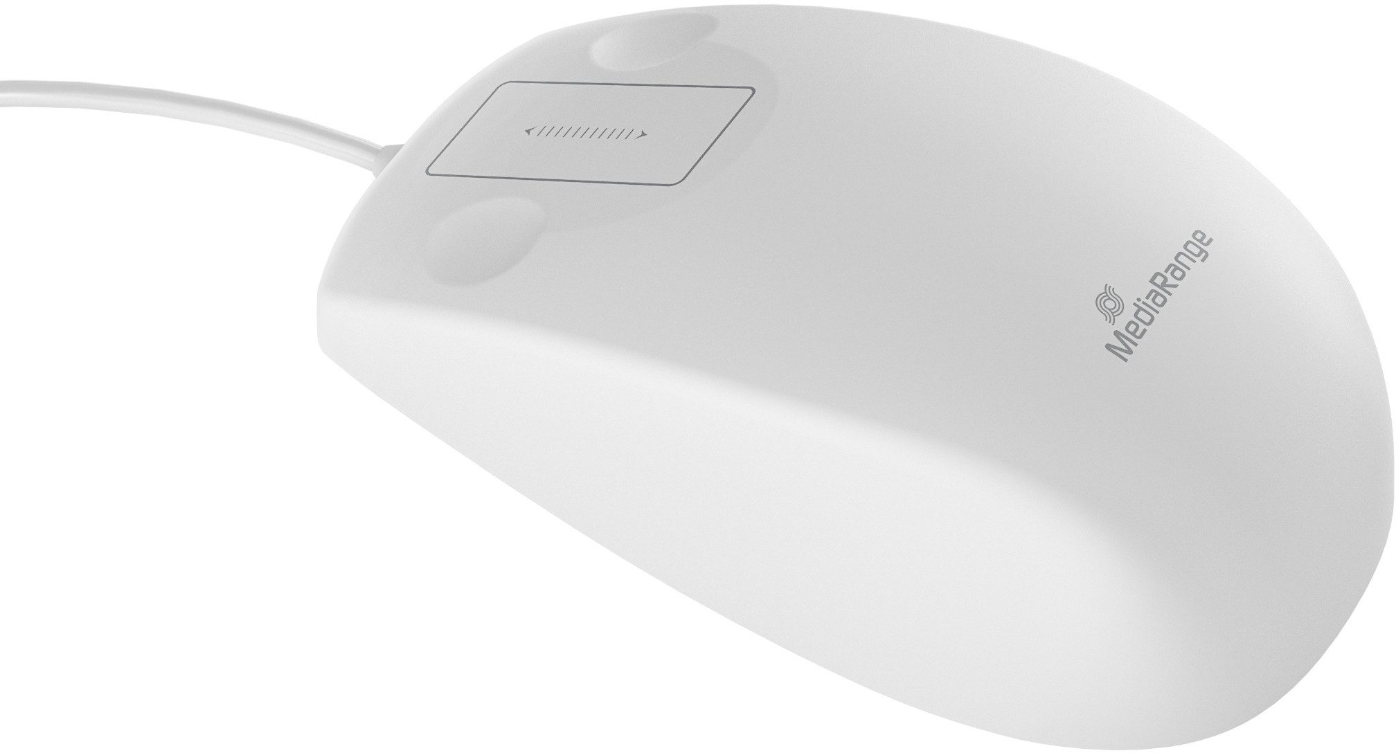 Mediarange Hygiene Maus optisch mit Kabel 2 Tasten 1000 dpi weiß MROS265 Maus