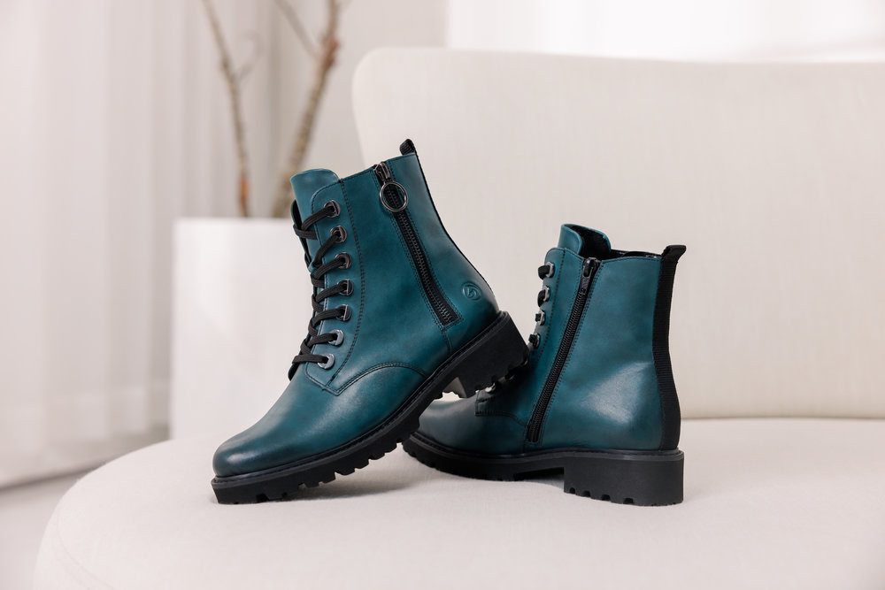 Remonte Schnürstiefelette Blockabsatz, Stiefelette, Schnürboots, im modischen Used Look
