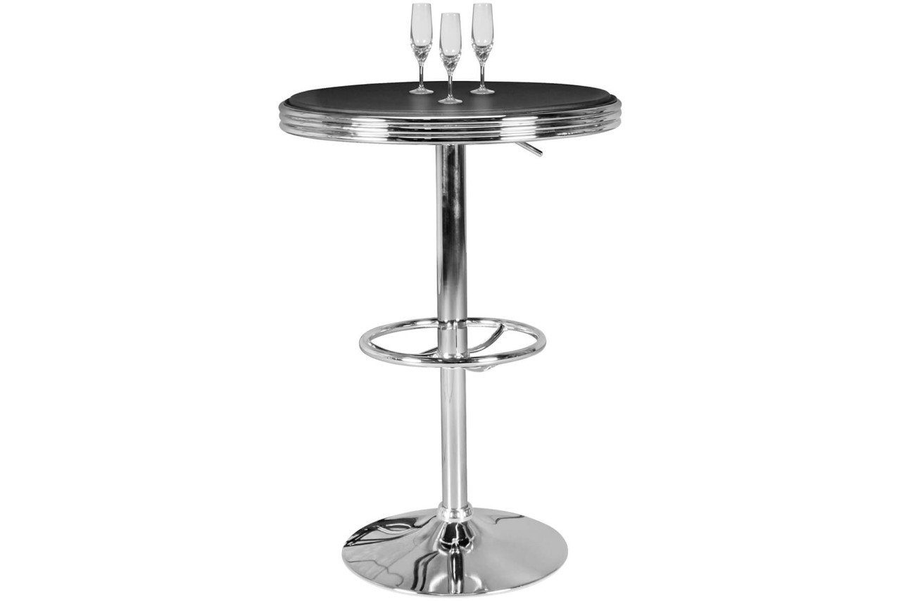 tinkaro Stehtisch SOLANA Aluminium/Kunstlederbezug Partytisch Silber