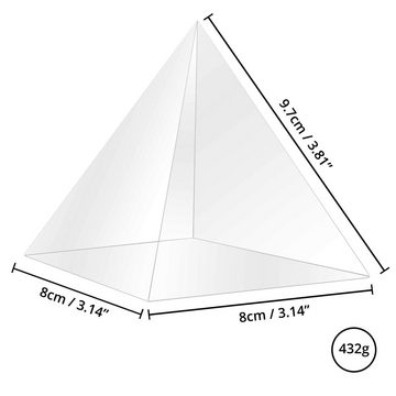 Belle Vous Lernspielzeug K9 Kristall Prisma Pyramide - Dekoration für Hundebegeisterte, K9 Kristall Prisma Pyramide 8x8x9,7cm