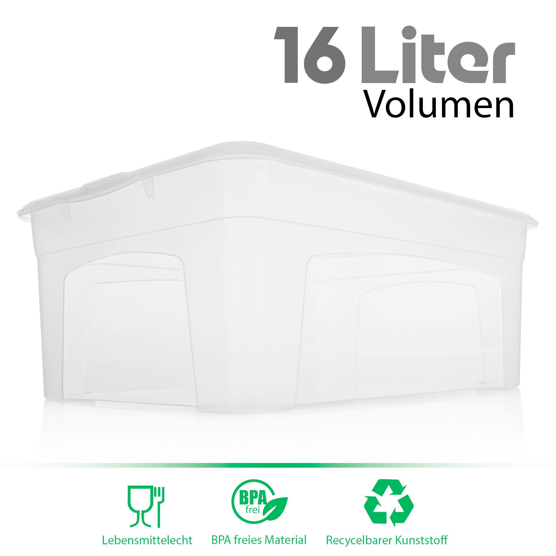 BigDean Aufbewahrungsbox 5 Stück Plastikboxen mit günstig online kaufen