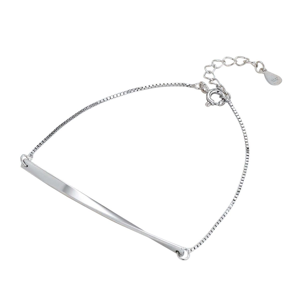Silber Premium Freundin), Design, einstellbar für Geschenk Deliana.ewige Damenarmband, reflektierendes Armband Bettelarmband BFF 925 (Twist-Design, Simple
