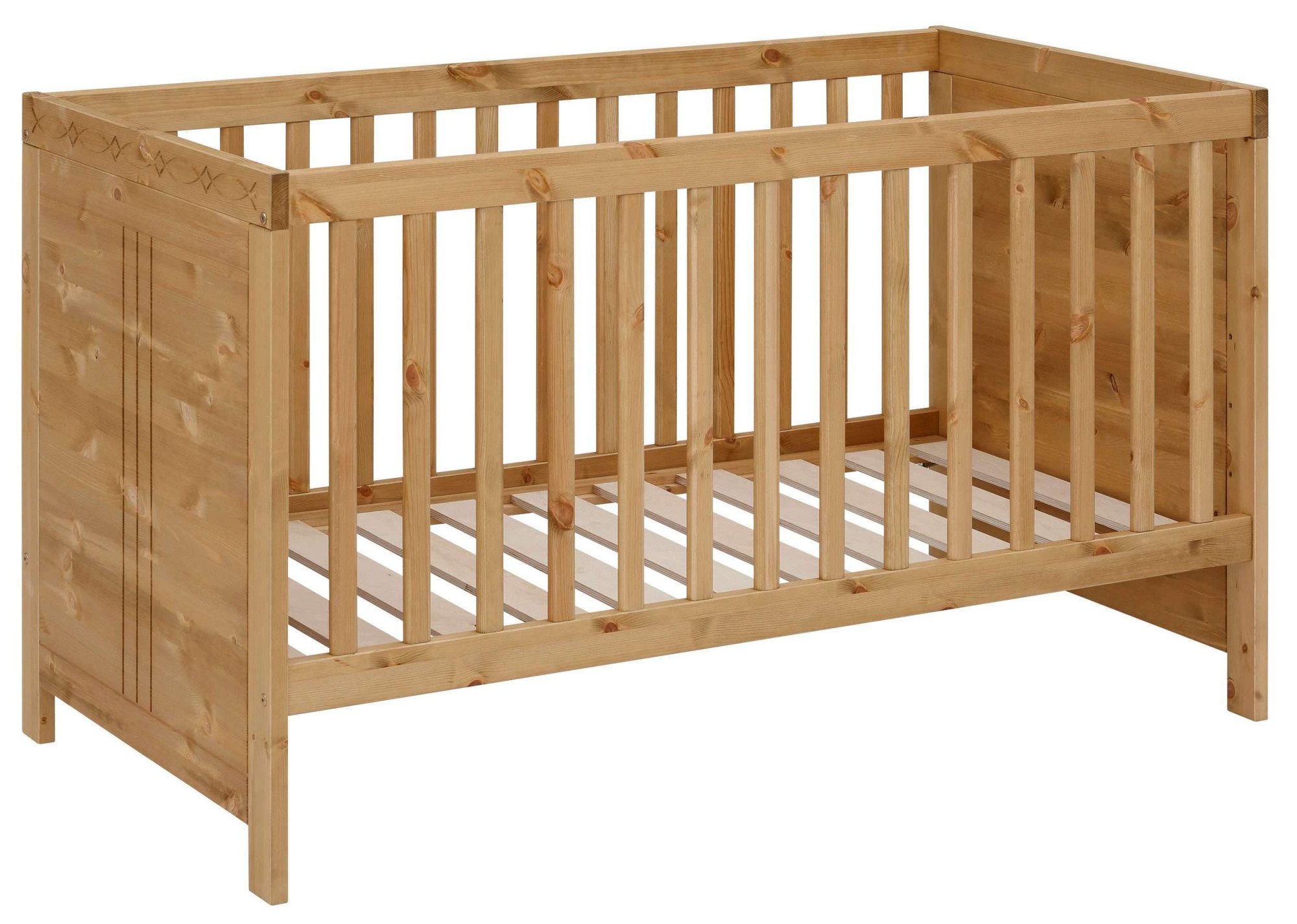 OTTO home Babyzimmer-Komplettset Indra, FSC® zertifiziertes Massivholz, zum Jugendzimmer umgestaltbar, (Spar-Set, 7-tlg., Kleiderschrank, Bett, Kommode + Aufsat – Bild 4 von 5