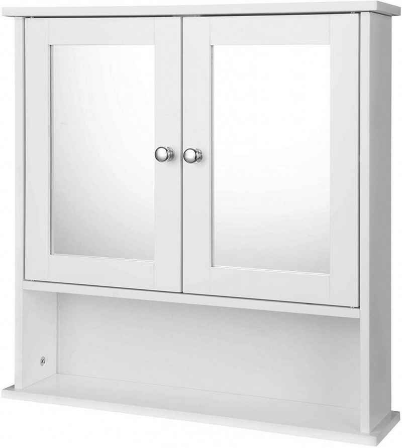 EUGAD Spiegelschrank (1-St) Hängeschrank Badezimmerspiegel mit Tür aus Holz