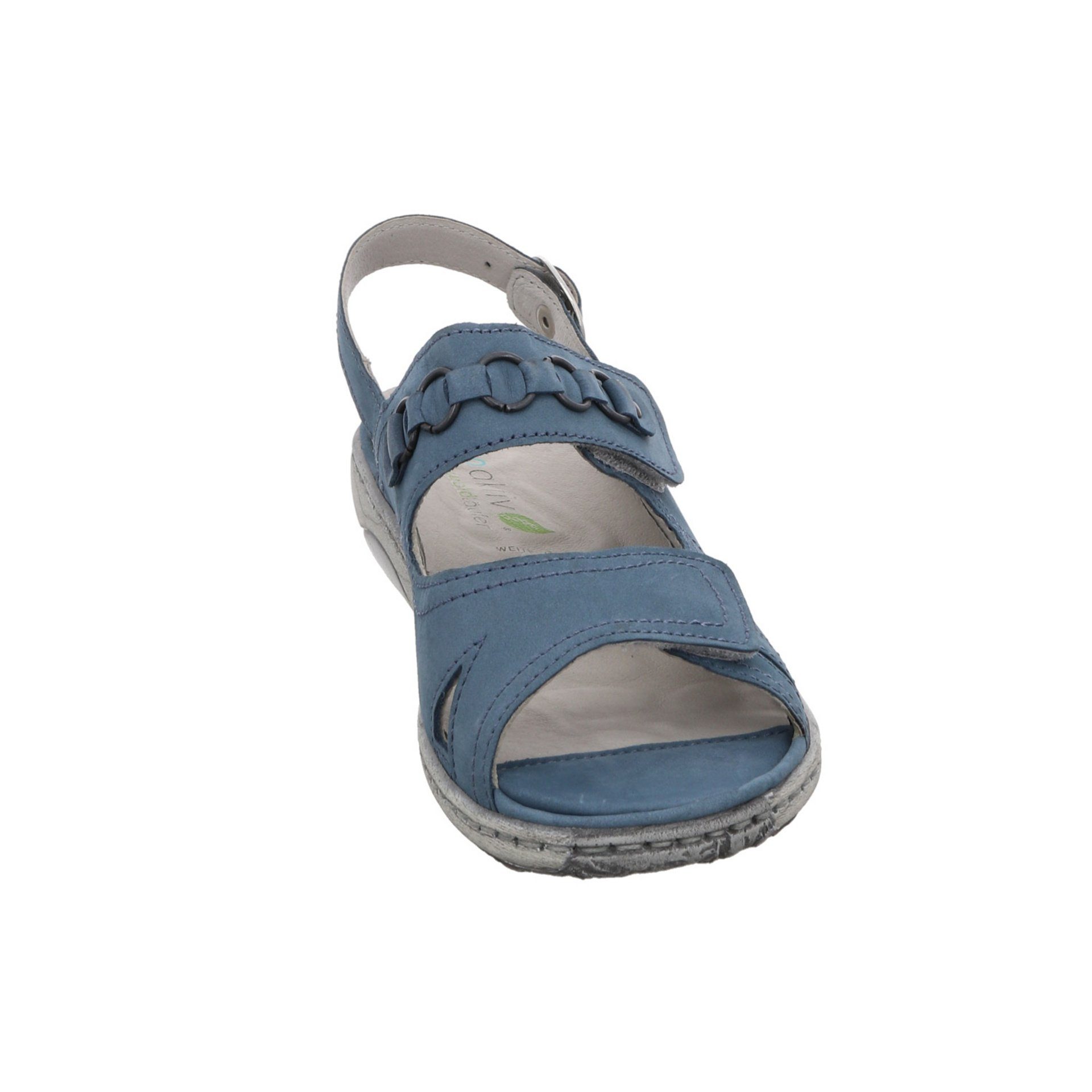 Sandale Damen Waldläufer Sandale Garda Nubukleder blau Sandalen