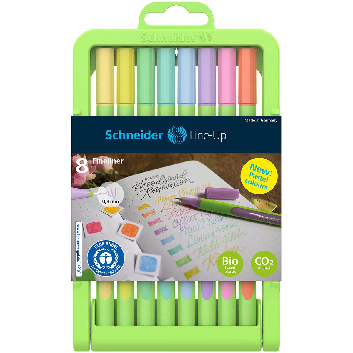 SCHNEIDER Fineliner Fineliner Line-Up - 0 4 mm 8 Stück pastell sortiert.