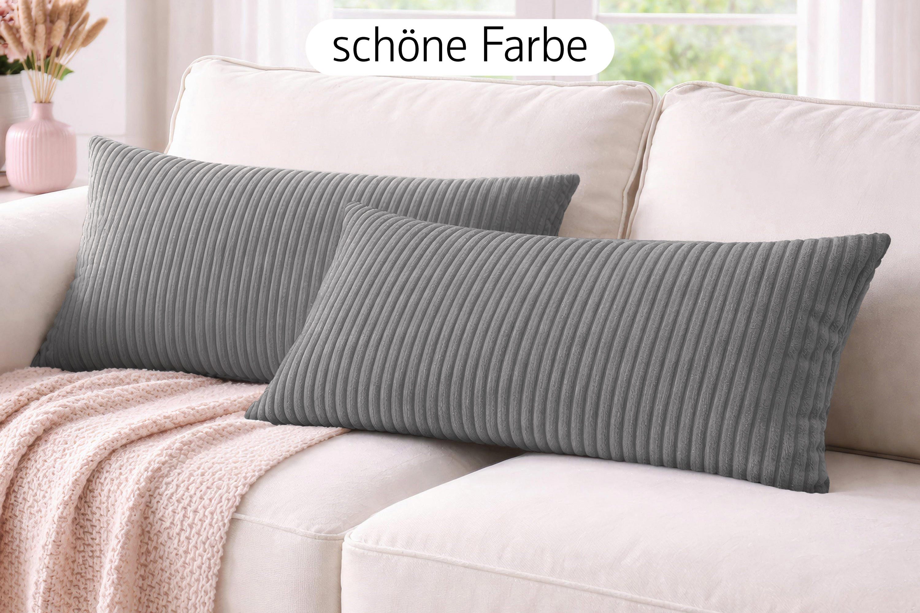 Amilian Dekokissen 40x80 cm mit Füllung - Sofakissen, Zierkissen - Couchkissen, 1 Stück - weich, formstabil, pflegeleicht und waschbar – Bild 4 von 5