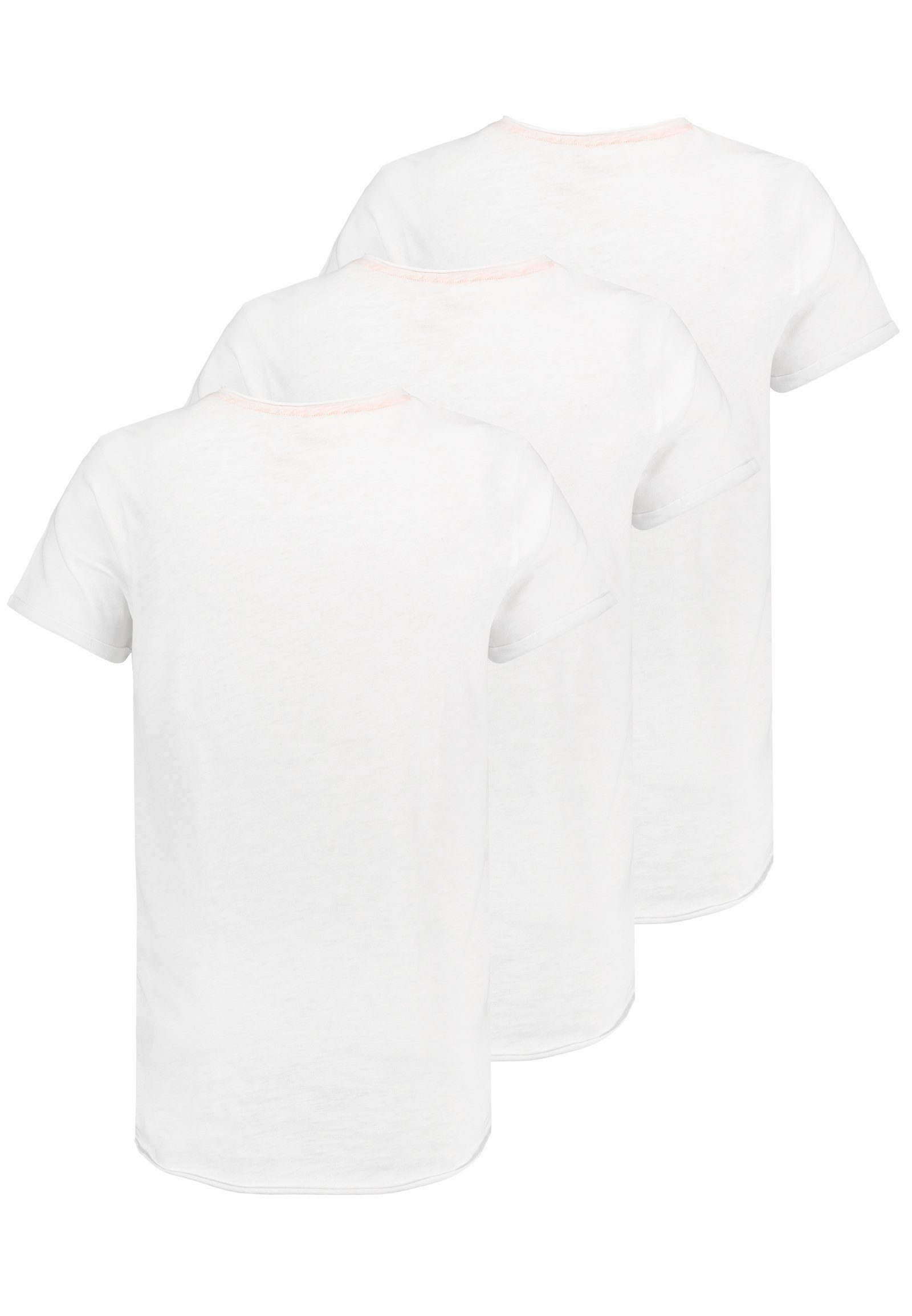 SUBLEVEL Kurzarmshirt Sublevel Herren T-Shirt kurz arm Shirt 3er Pack Freizeit Basic Baumwolle Sommer