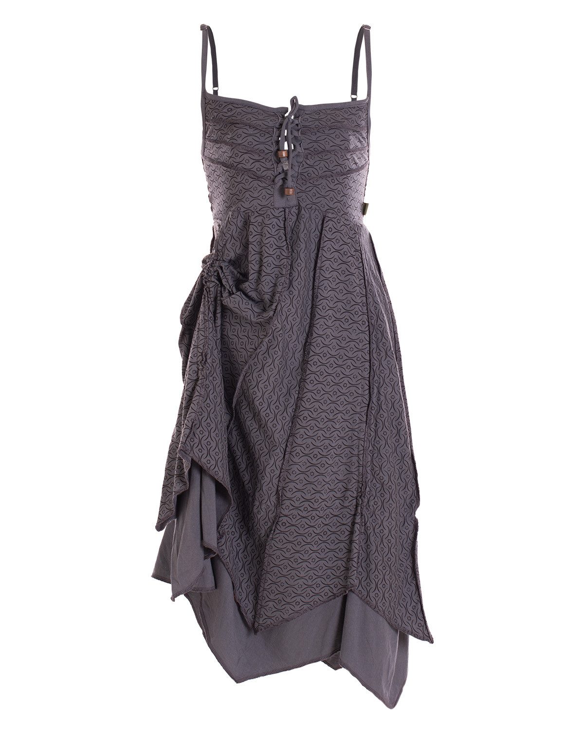 Vishes Sommerkleid Damen Sommer-Kleider längen-verstellbar Spagettiträger-Kleid Hippi, Ethno, Goa Style