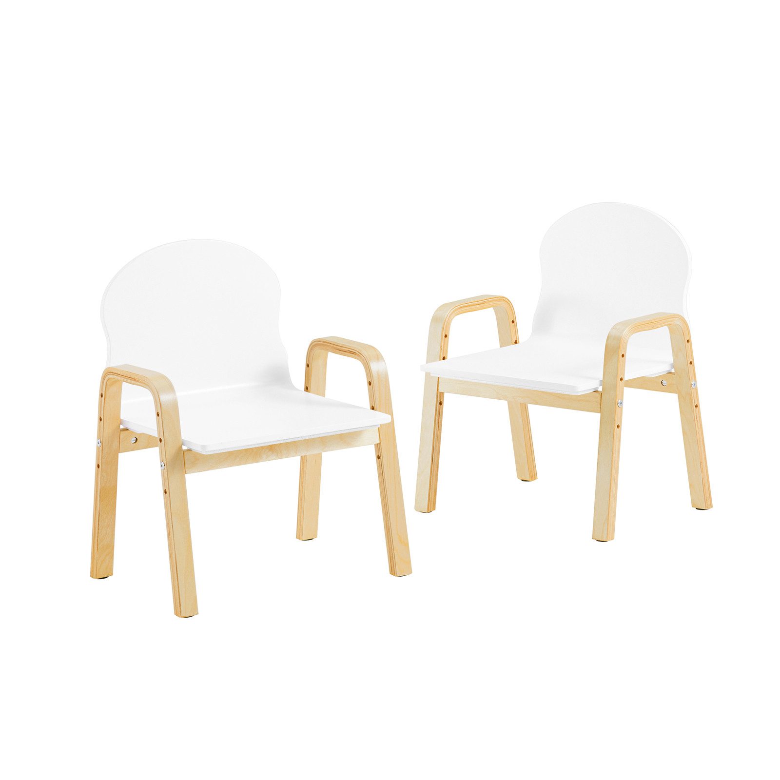 SoBuy Kindersitzgruppe KMB24, Kinder Schreibtischstuhl, Kinderstühle Kinderzimmer, 2er Set Stuhl höhenverstellbar Stühlchen mit Armlehnen und Rückenlehne