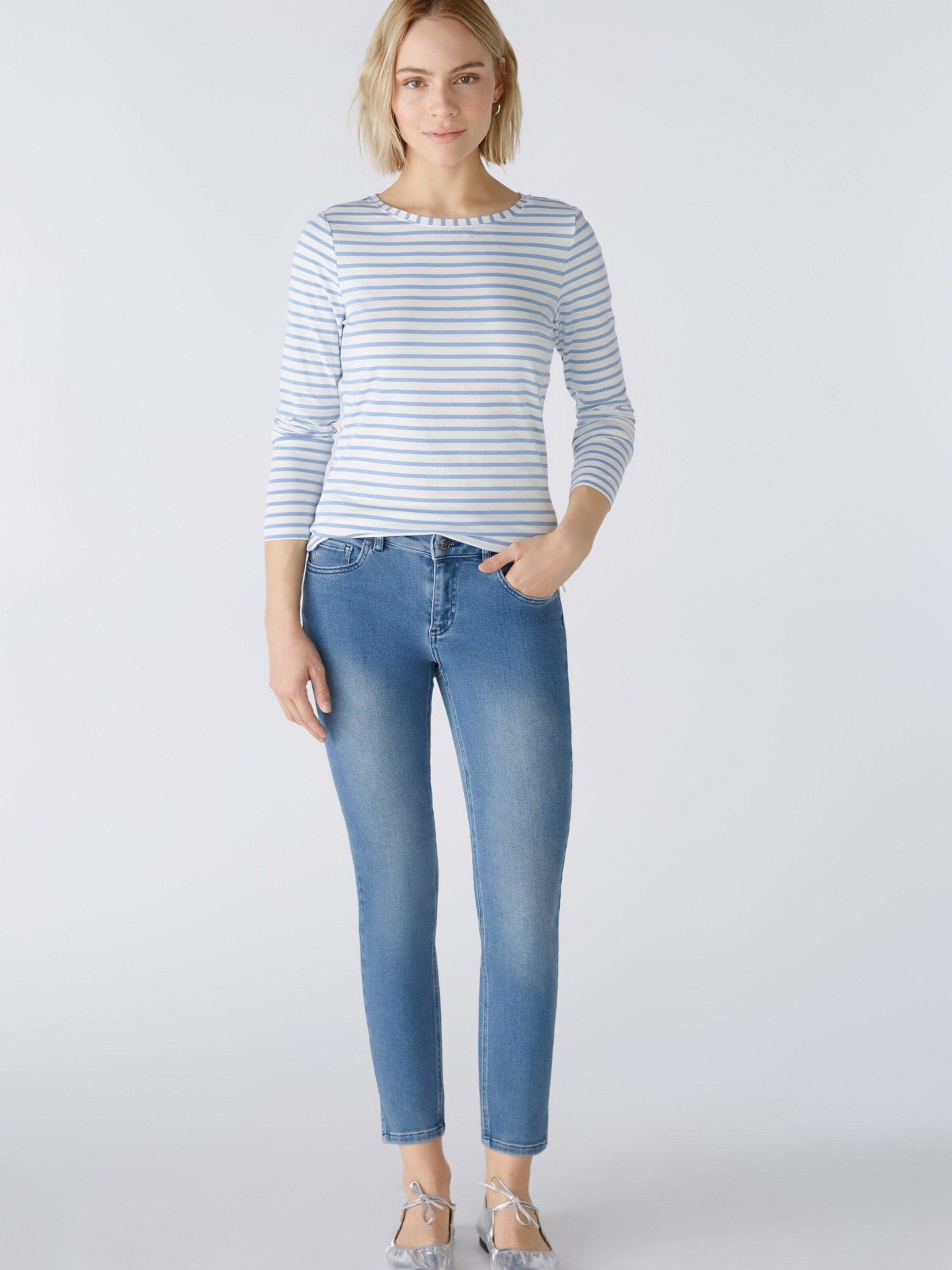 Oui Langarmshirt SUMIKO (1-tlg) Plain/ohne Details günstig online kaufen