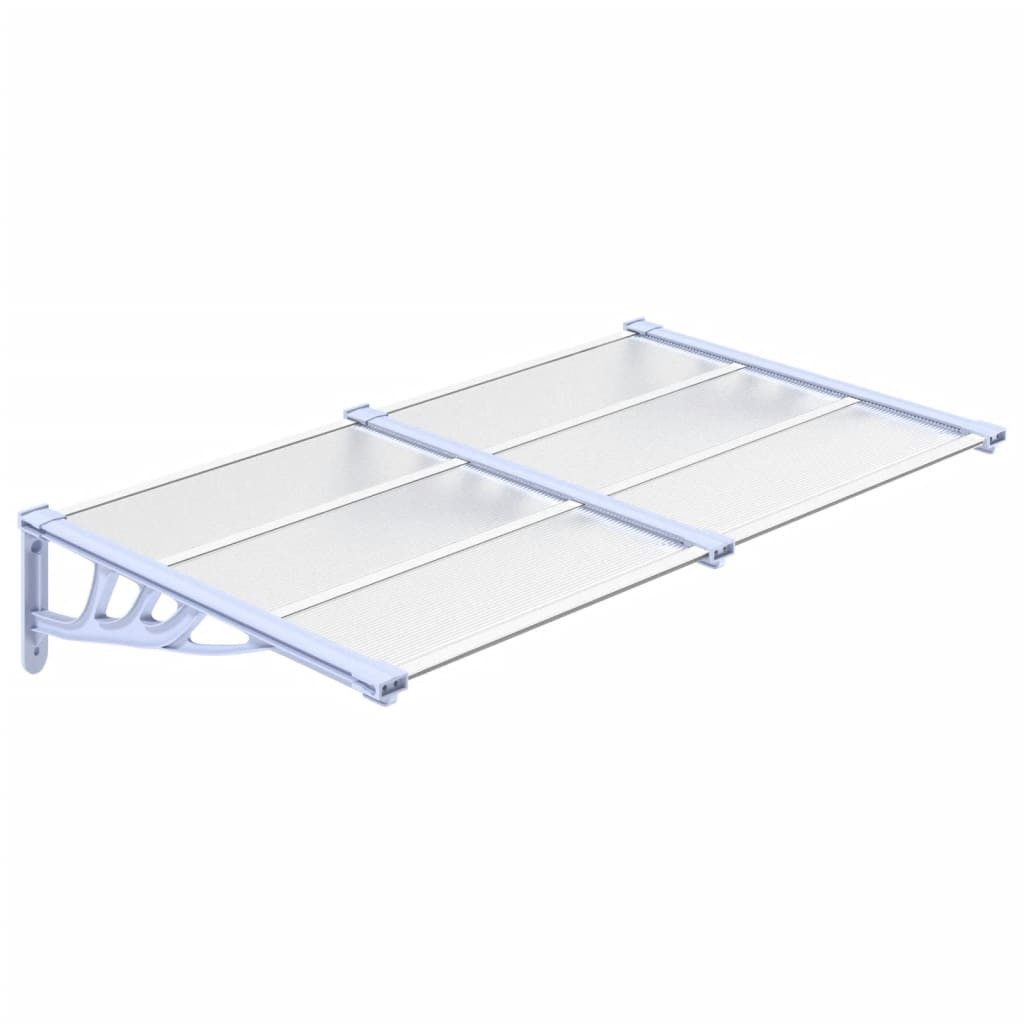 vidaXL Markise Türvordach Grau und Transparent 152,5x90 cm Polycarbonat (1-St)