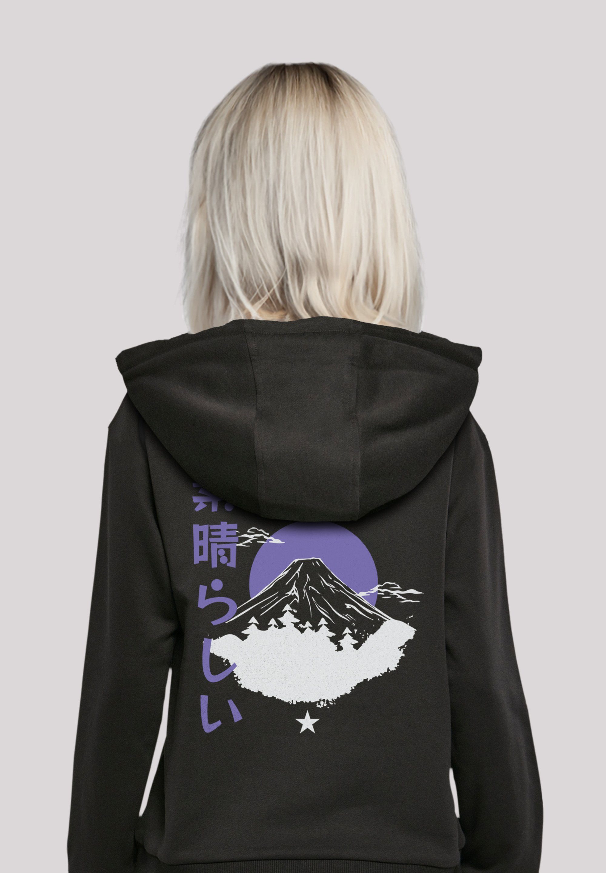 Bequem Hoodie, Warm, Fuji Kapuzenpullover Mount F4NT4STIC schwarz