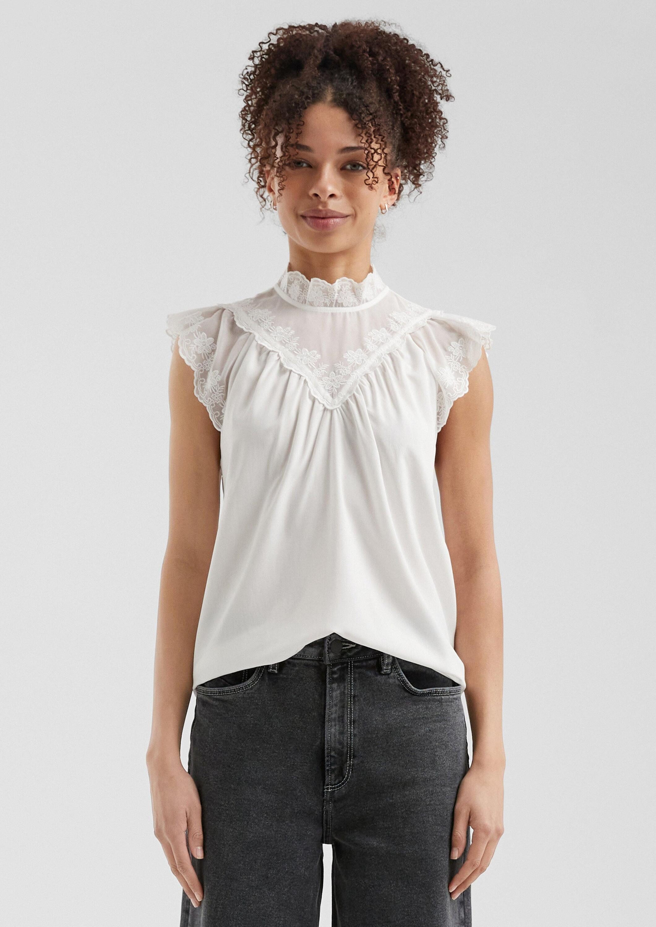 QS Kurzarmbluse Bluse (1-tlg) günstig online kaufen