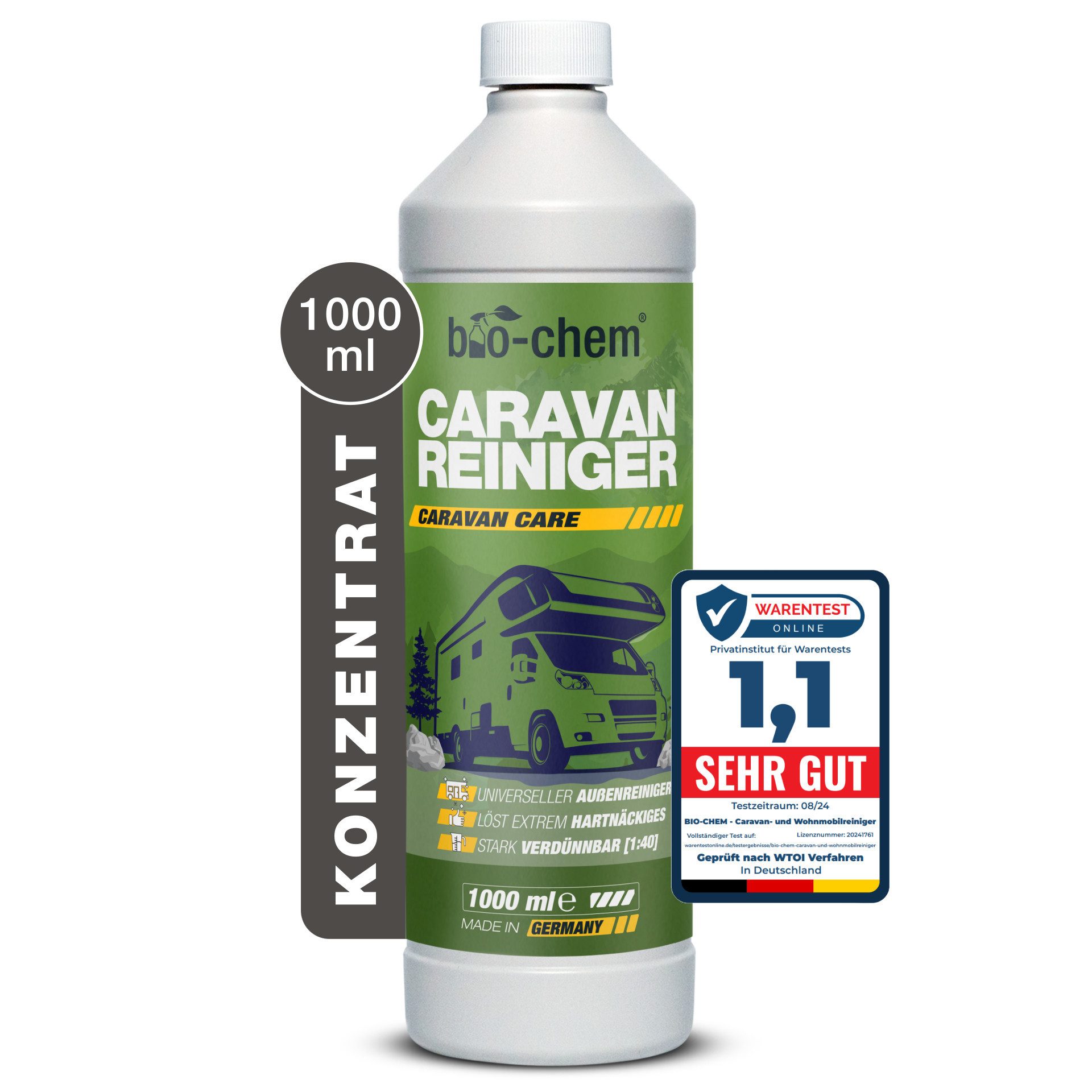 bio-chem Caravan- & Wohnmobilreiniger 1L Konzentrat, extra stark Auto-Reinigungsmittel