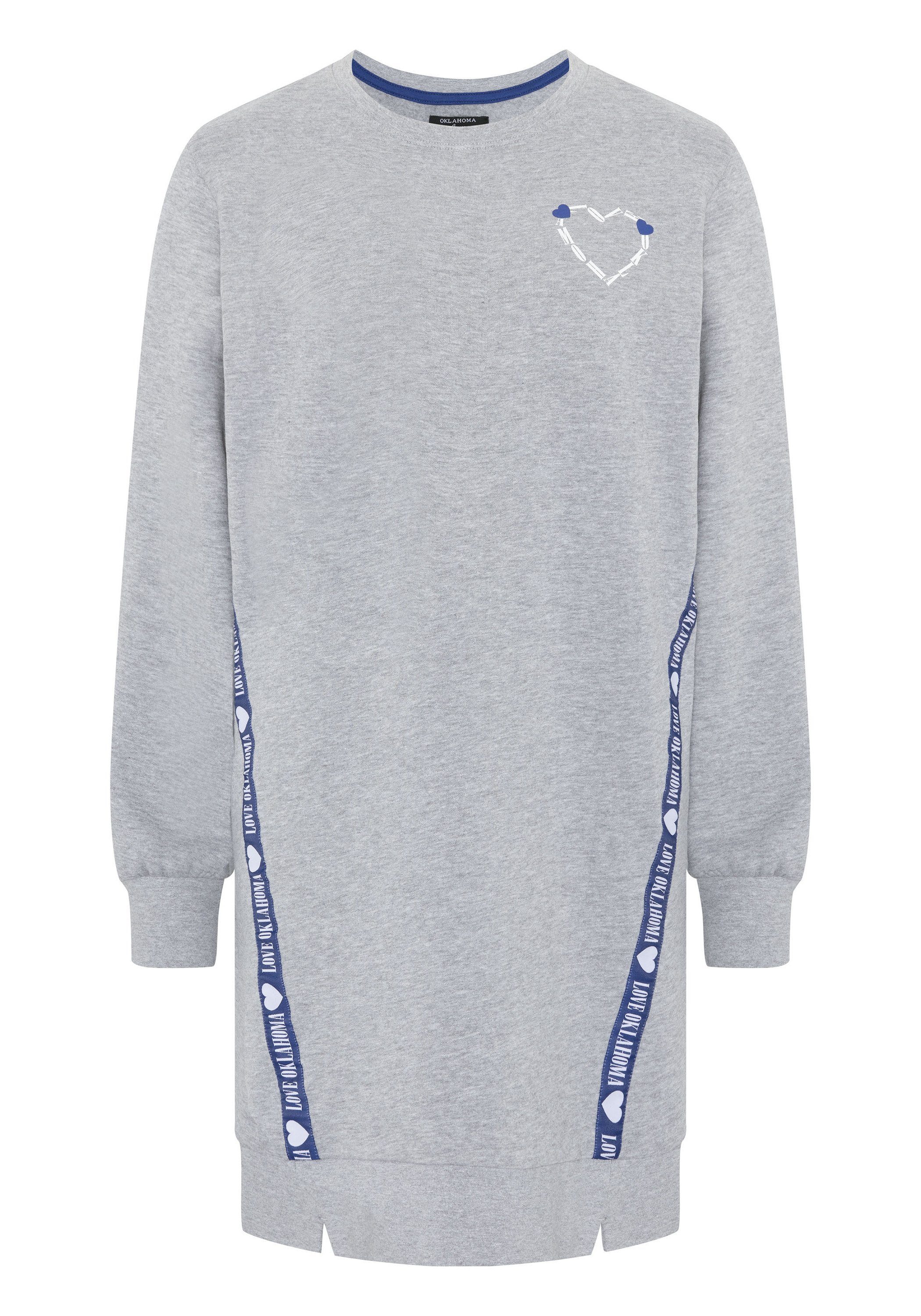 Oklahoma Jeans Sweatkleid mit kleinem Logo-Herz-Print