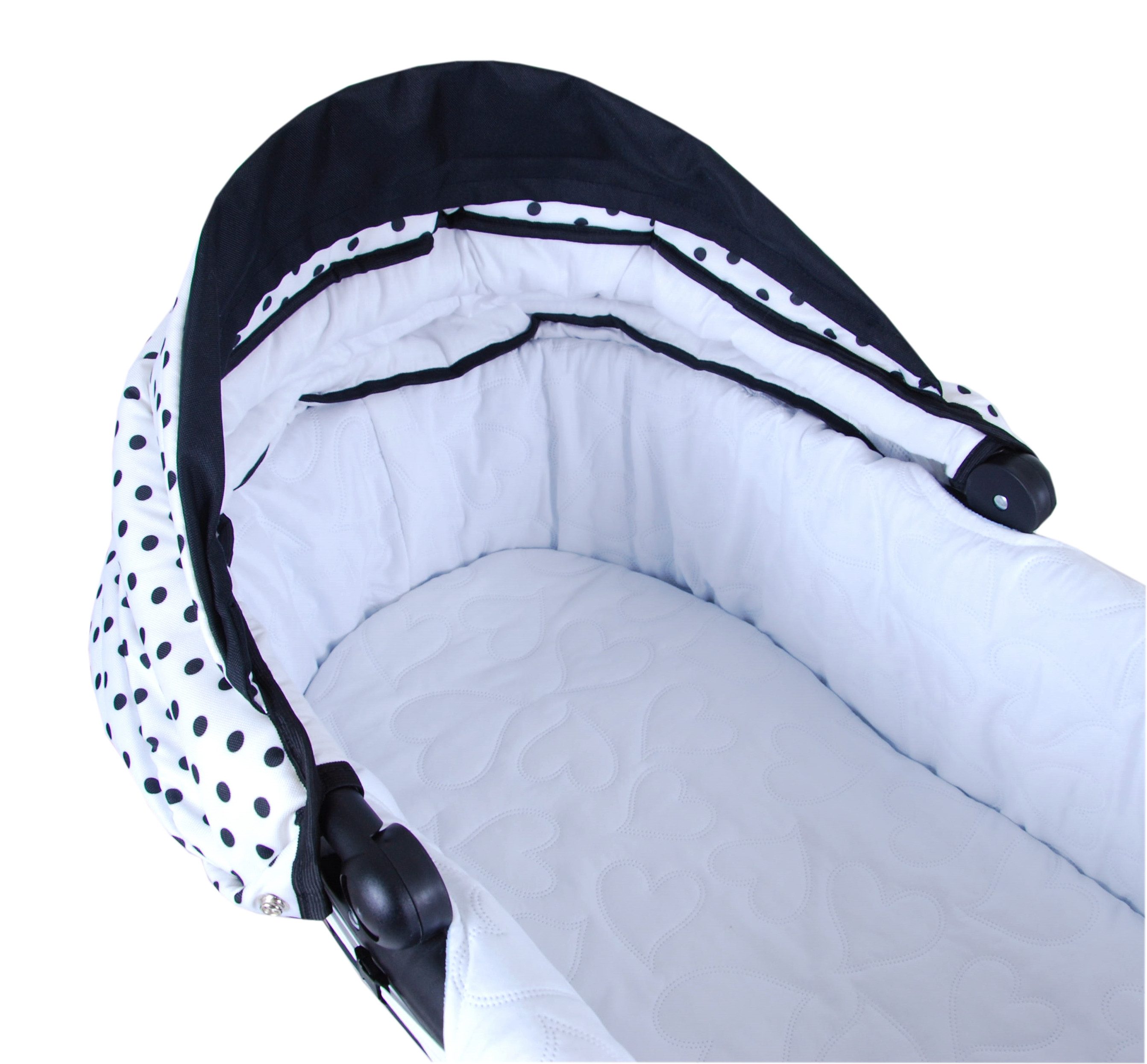 BabyLux Kinderwagen-Bezug BABYLUX Nestchen für Kinderwagen BABYWANNE + Matratze 2 Tlg Set, W101 Velvet Rosa