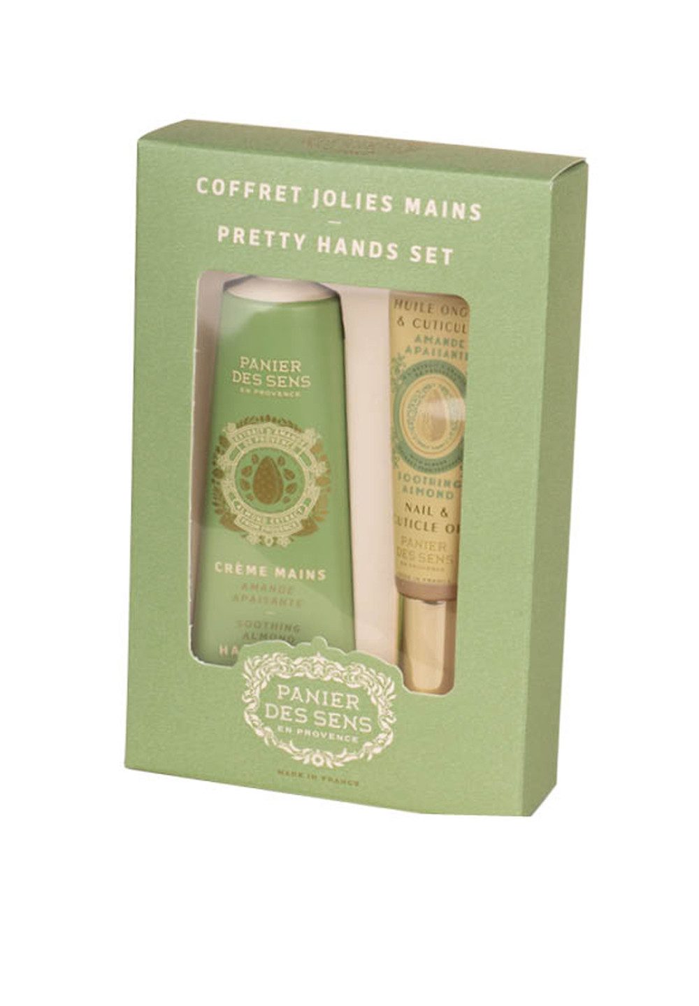 Panier des Sens Handcreme Mandel, Handpflegebox beruhigende Mandel ca. 38 ml