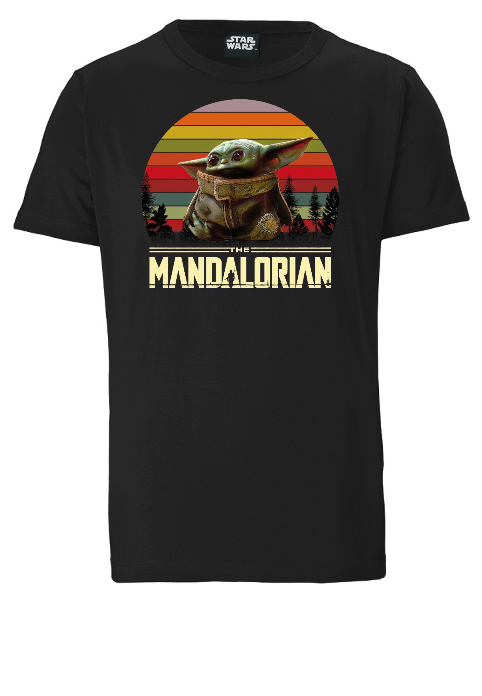 LOGOSHIRT T-Shirt Star Wars – lizenziertem Baby Yoda mit Print