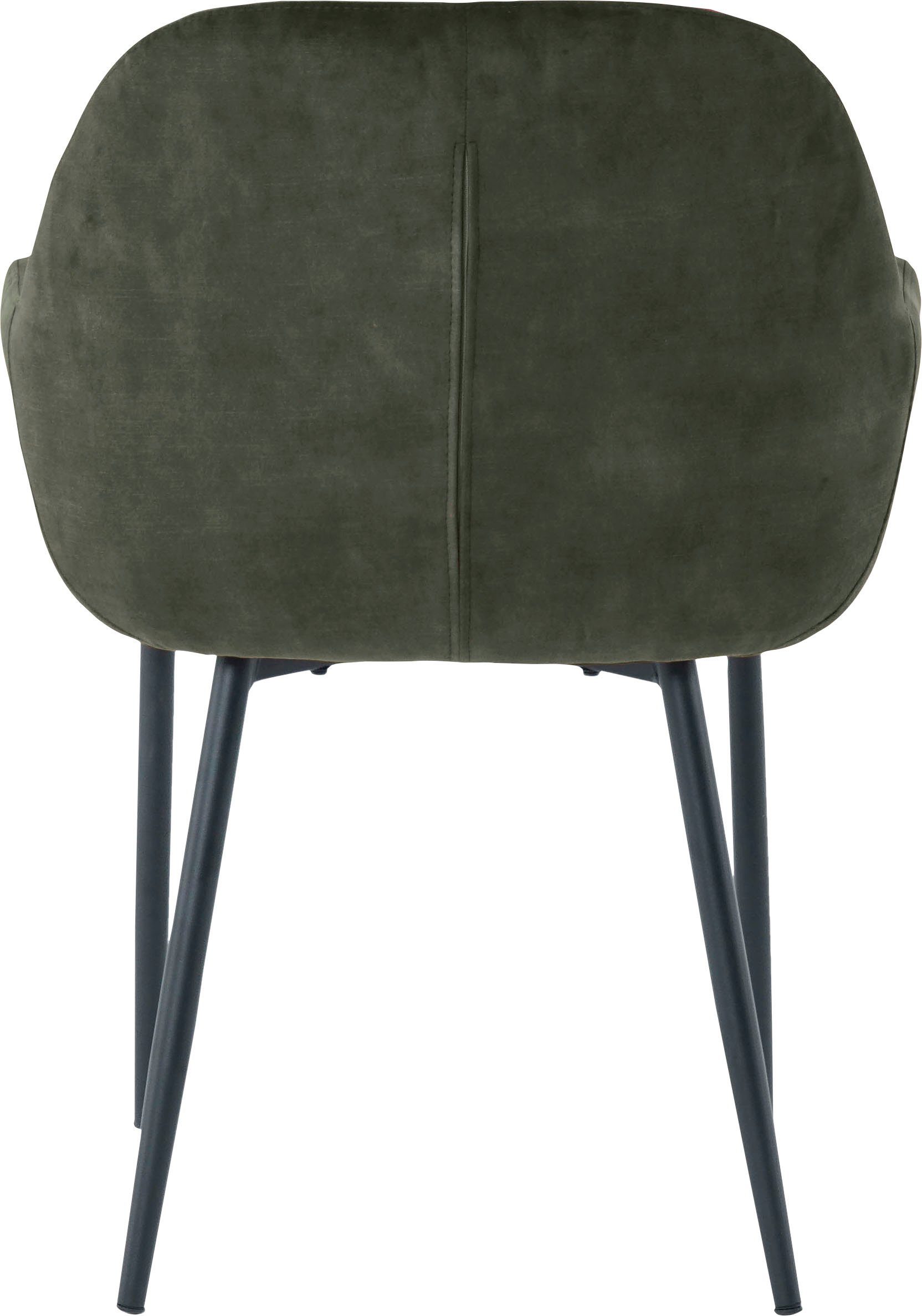SIT Armlehnstuhl (Set, 2 Samtoptik | Bezug Grün Grün/schwarz glamouröser in St)