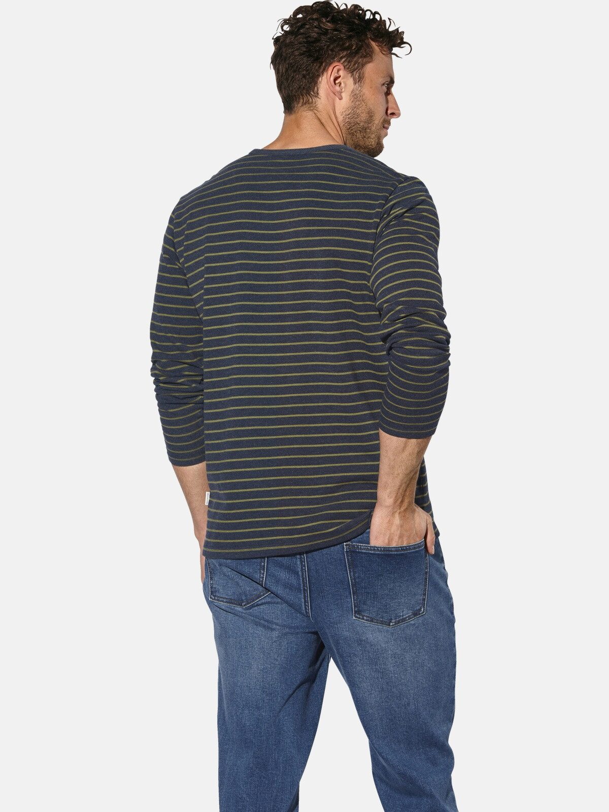 Babista Langarmshirt GAVINO mit Kontrast-Schulterbesätze günstig online kaufen