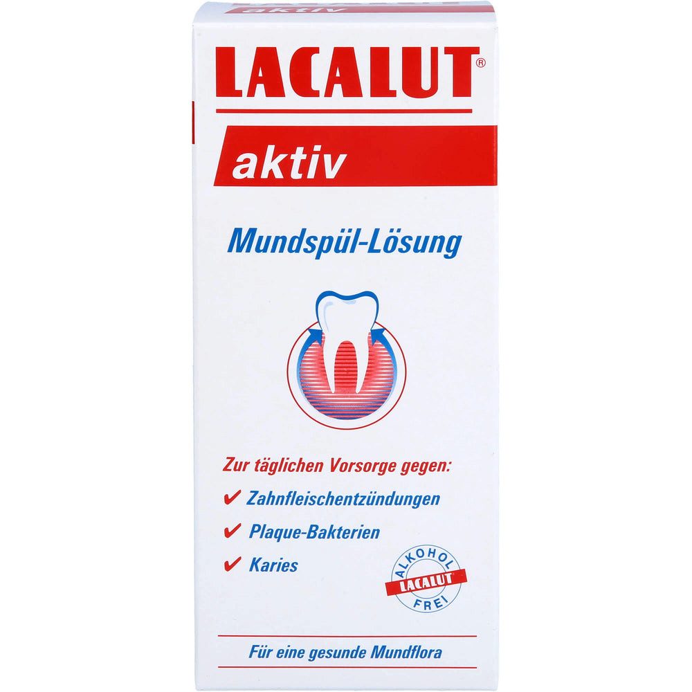 Dr. Theiss Naturwaren GmbH Mundspülung Lacalut Aktiv Mundspül-Lösung, (Spar-Set, 1-tlg) gegen Zahnfleischentzündungen, Plaque-Bakterien und Karies